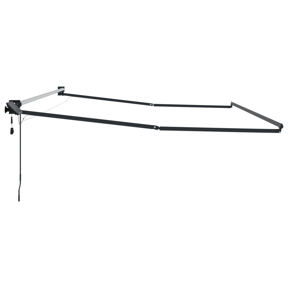 Manual Awning Frame with Solar LED 4 x 2 m Anthracite