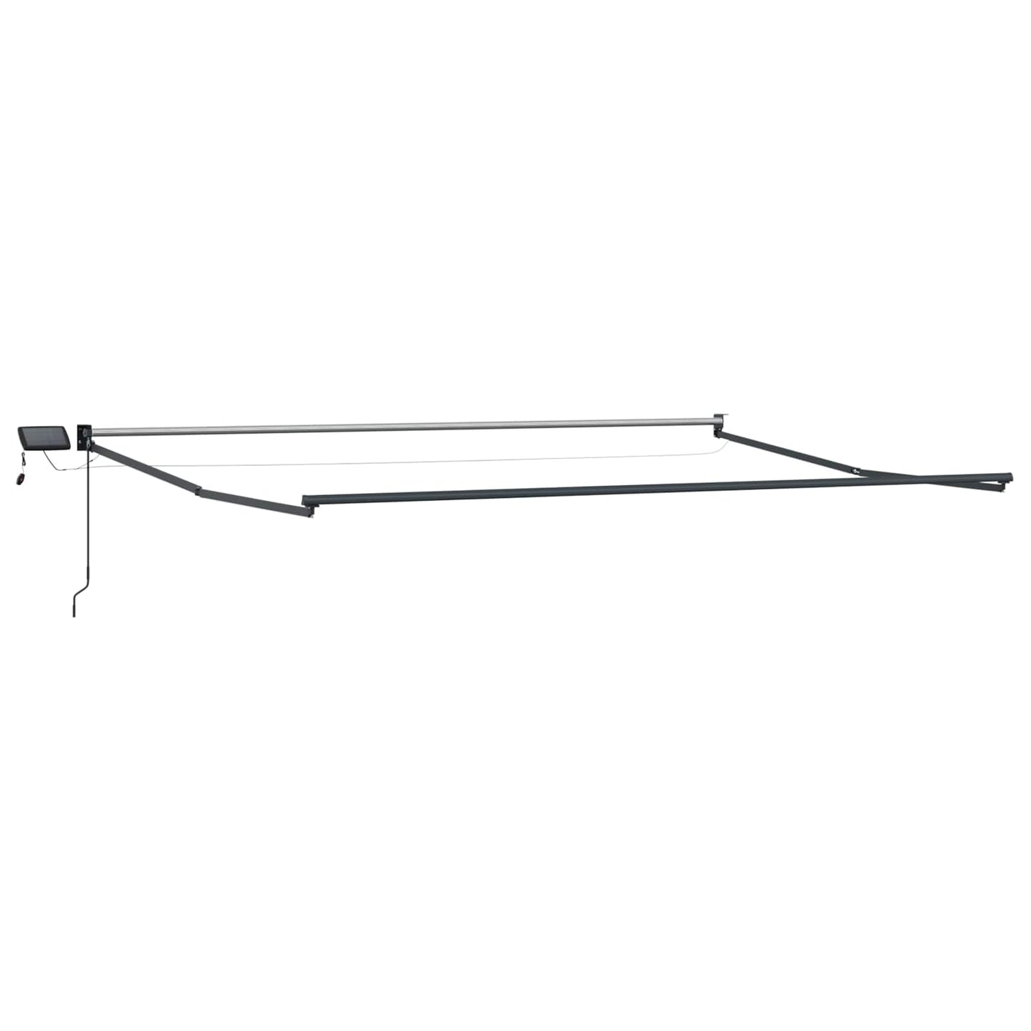 Electric Retractable Awning Frame Anthracite 4 x 3 m Aluminium