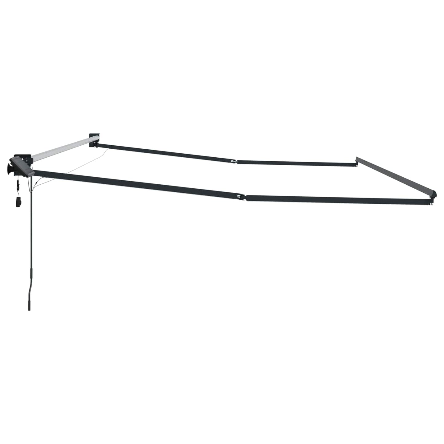 Electric Retractable Awning Frame Anthracite 4 x 3 m Aluminium