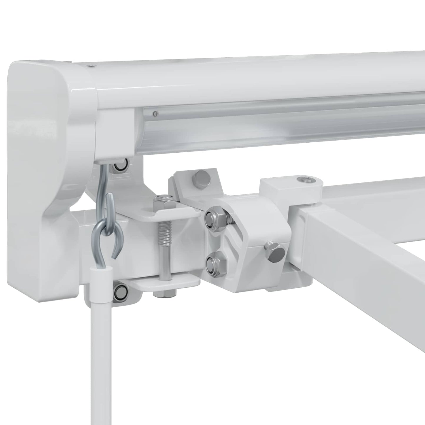 Manual Awning Frame Adjustable White 4 x 3 m Steel