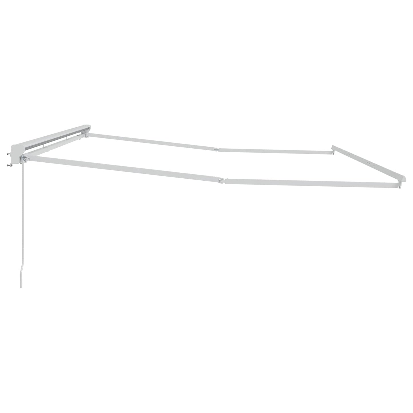 Manual Awning Frame Adjustable White 4.5 x 3.5 m Steel
