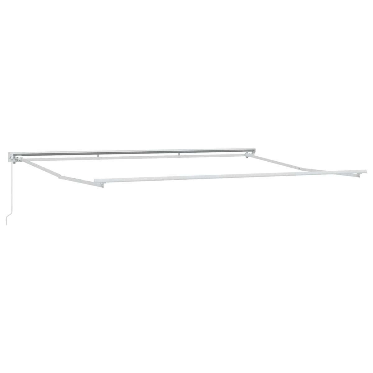 Manual Awning Frame 5 x 3.5 m White Powder-Coated Aluminium