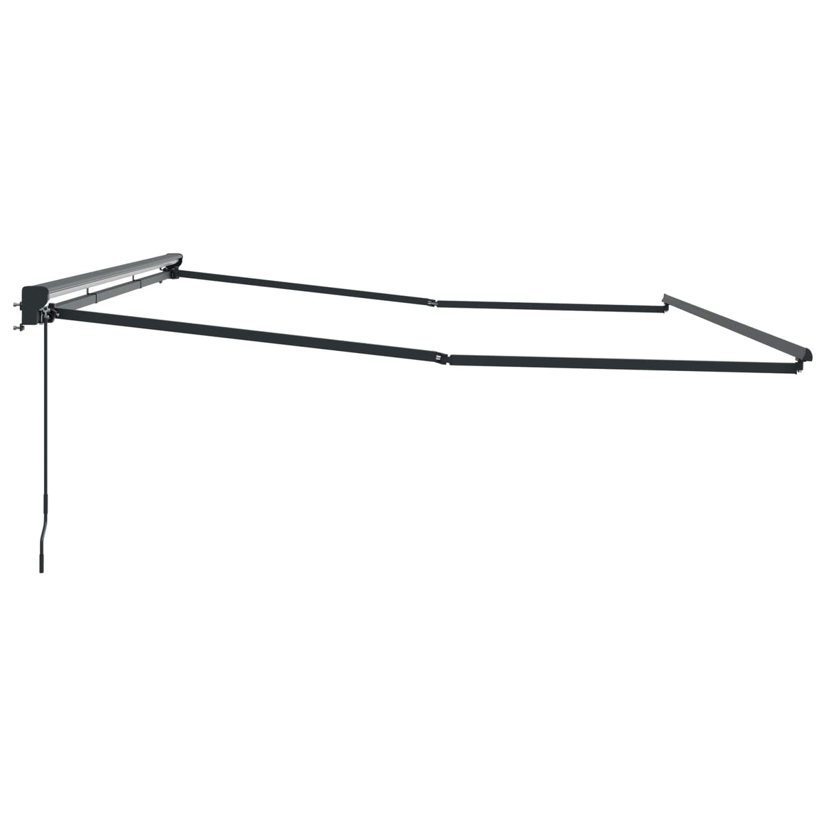 Manual Awning Frame 4 x 2 m Anthracite Powder-Coated Aluminium