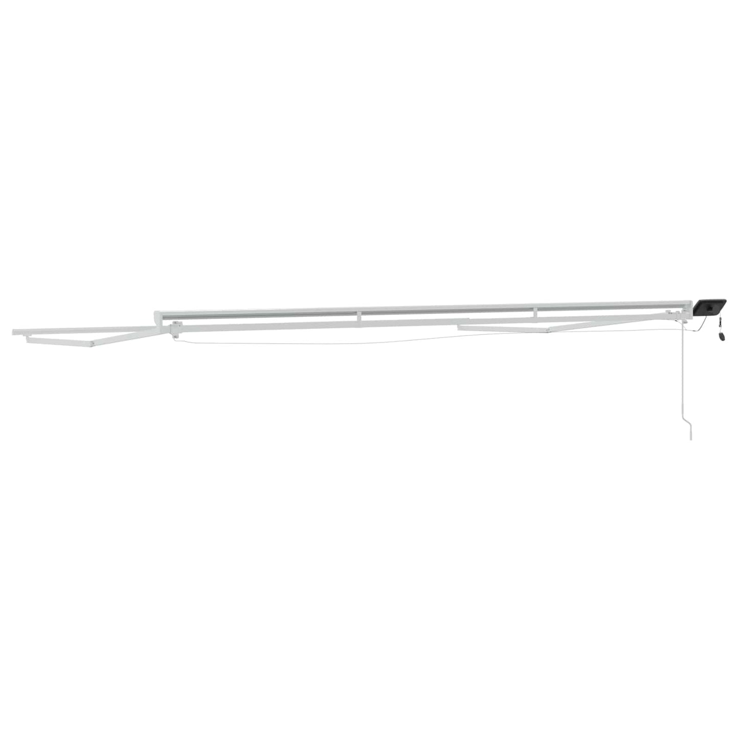 Manual Awning Frame with LEDs White 4 x 3 m Aluminium