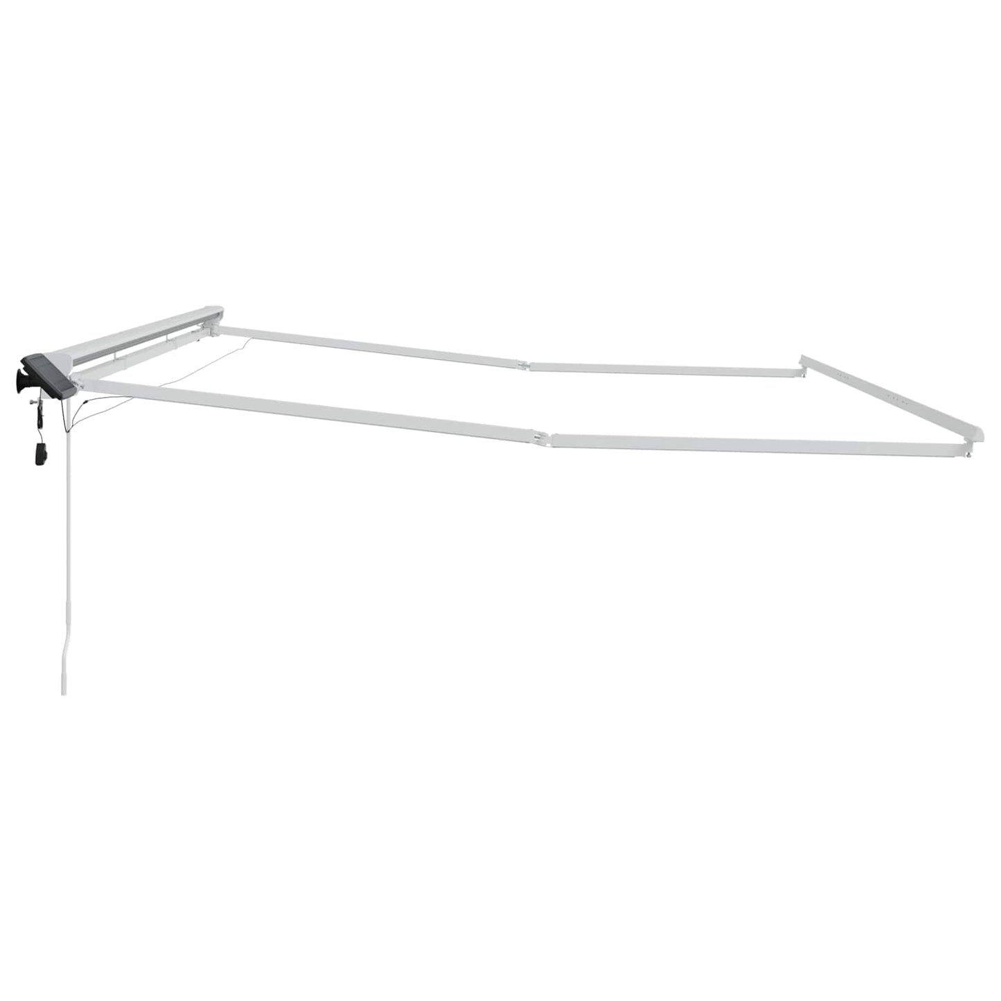 Manual Awning Frame with LEDs White 4.5 x 3 m Aluminium