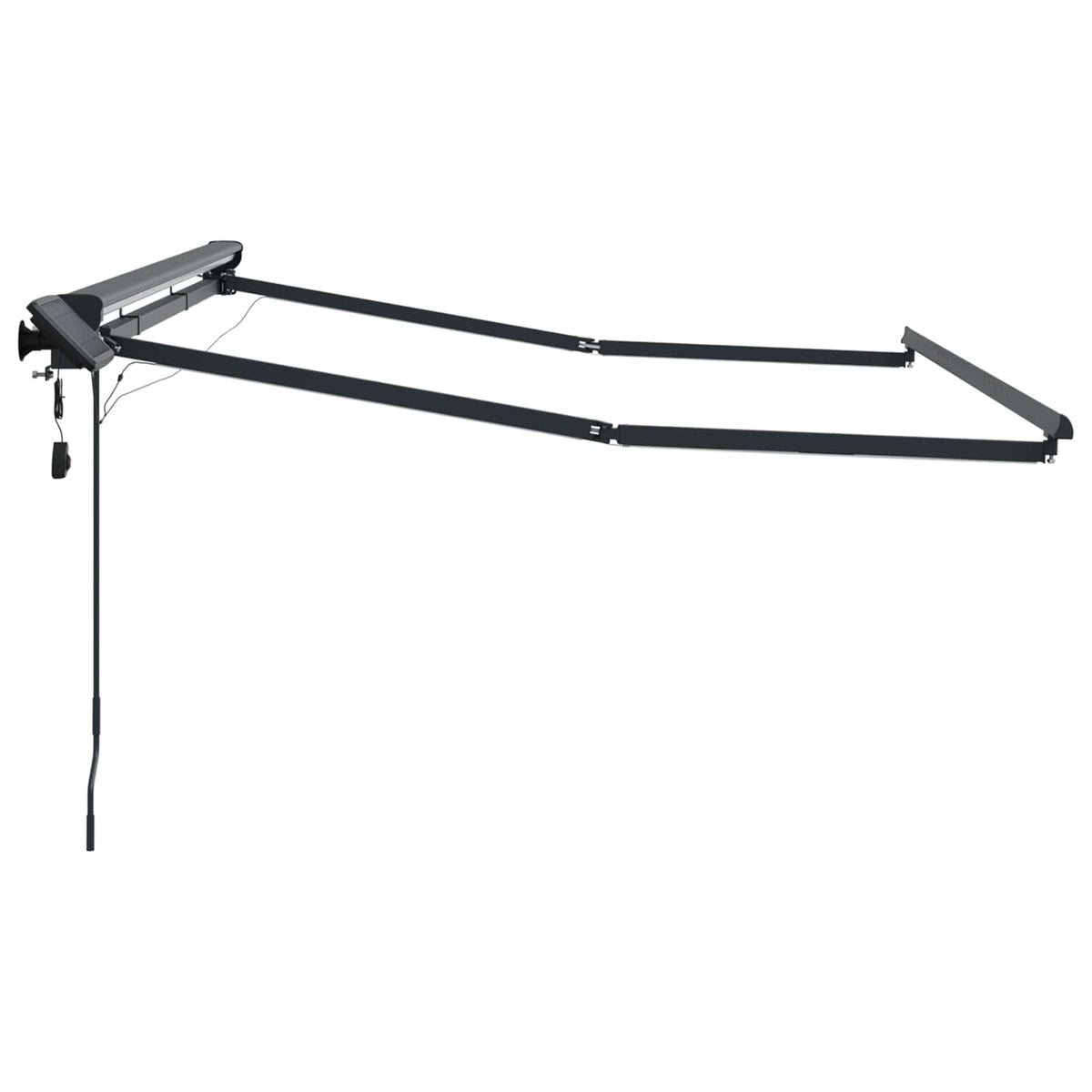 Manual Awning Frame with Solar LED 2.5 x 2 m Anthracite
