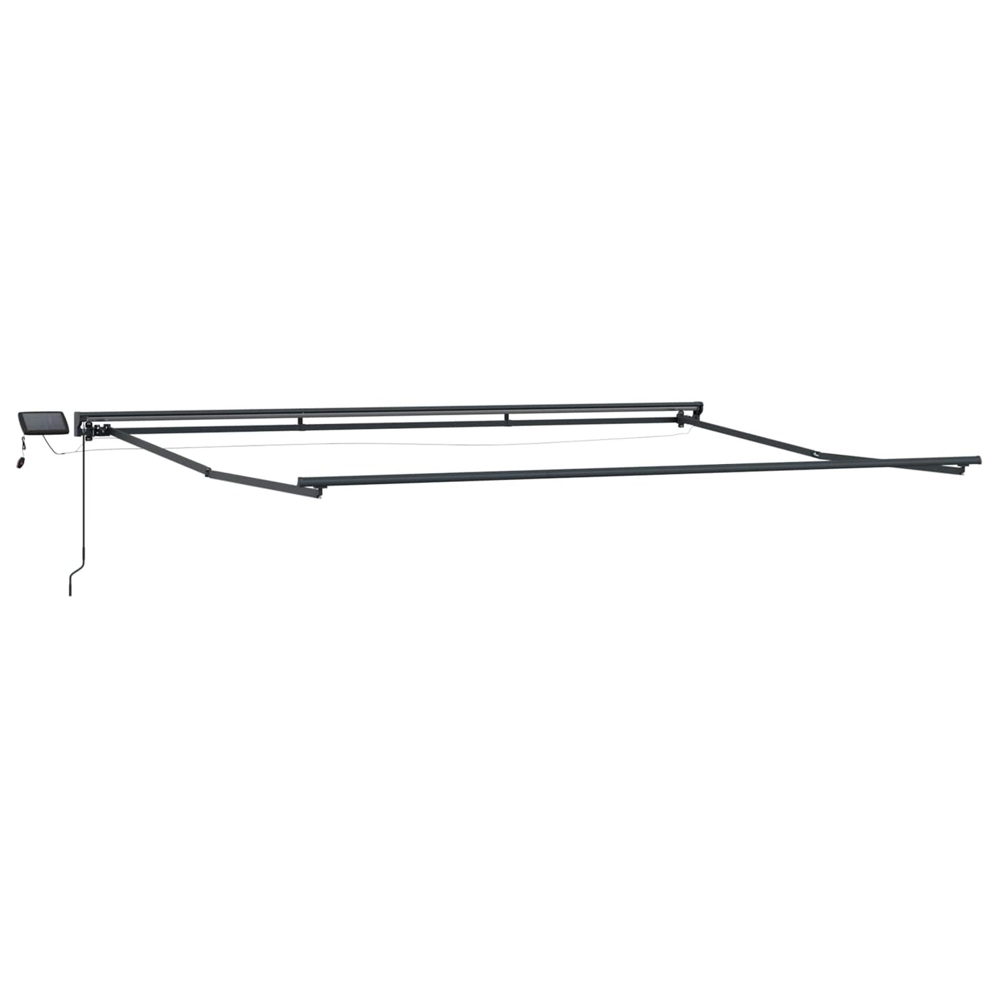 Manual Awning Frame with LEDs Anthracite 4 x 3 m Aluminium