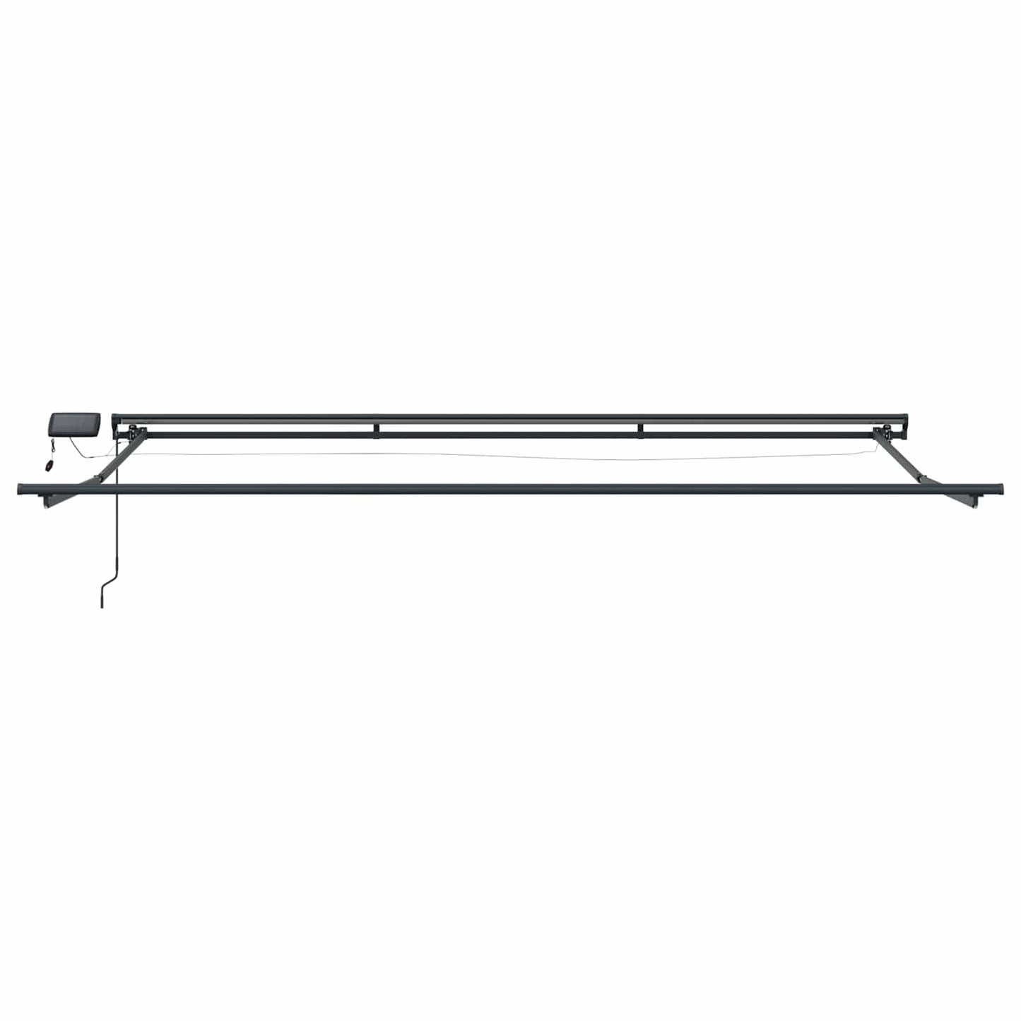Manual Awning Frame with LEDs Anthracite 5 x 3.5 m Aluminium