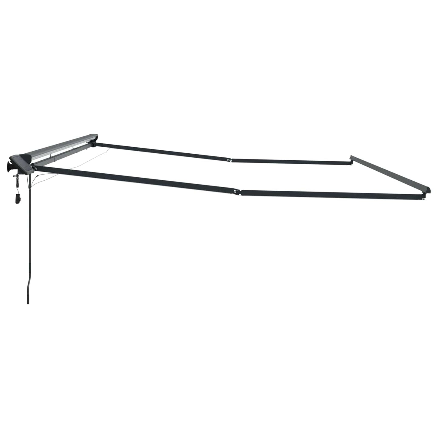 Manual Awning Frame with LEDs Anthracite 5 x 3.5 m Aluminium