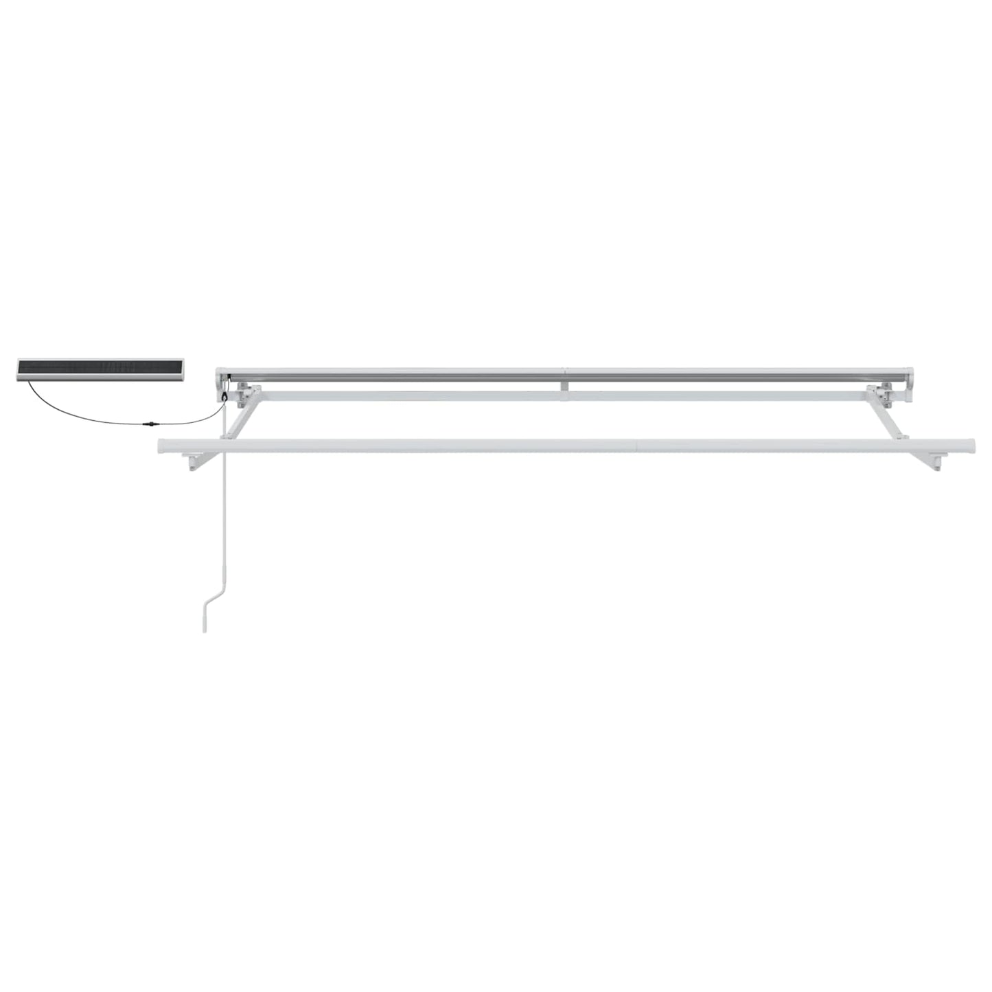 Electric Retractable Awning Frame White 3.5 x 2 m Steel