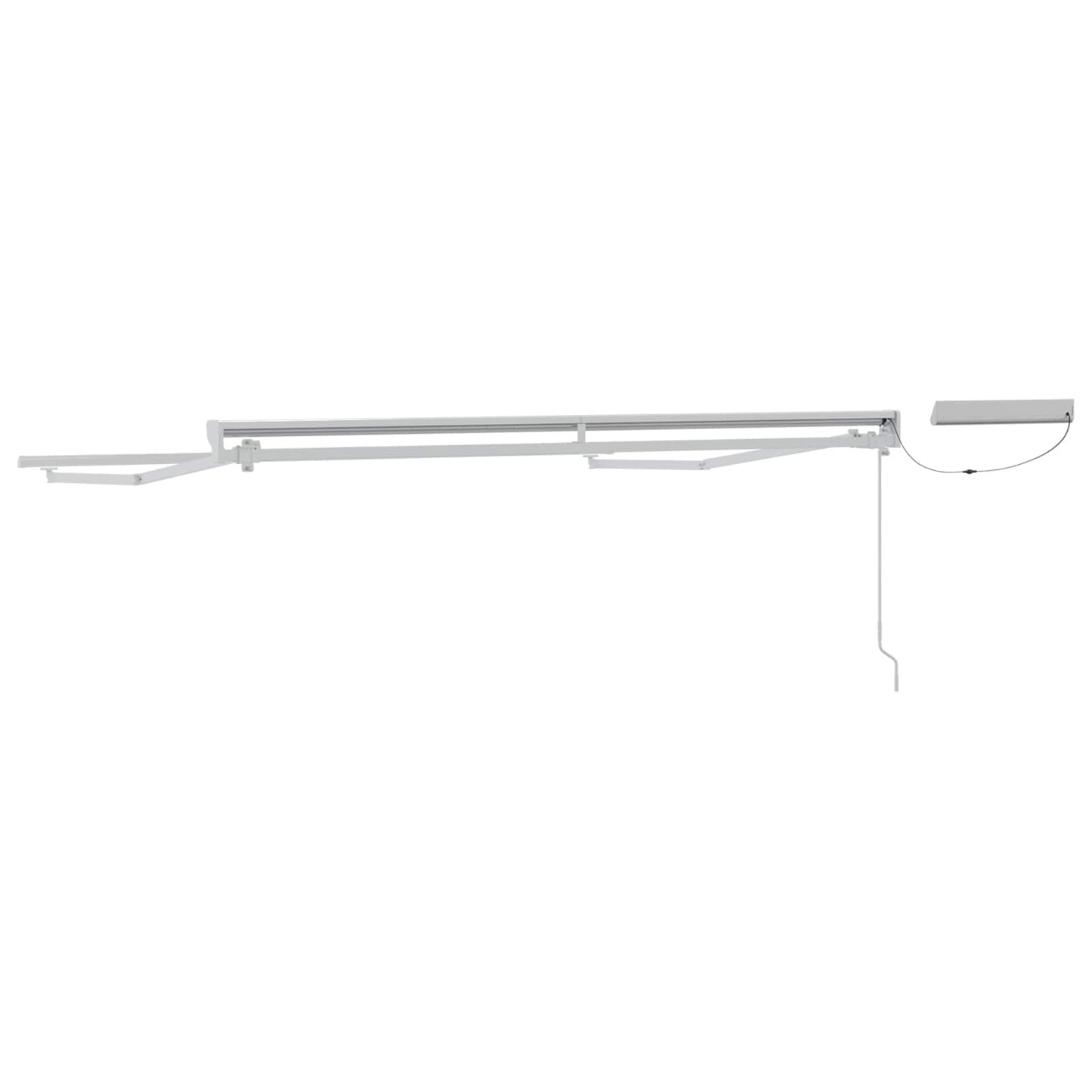 Electric Retractable Awning Frame White 3.5 x 2.5 m Steel