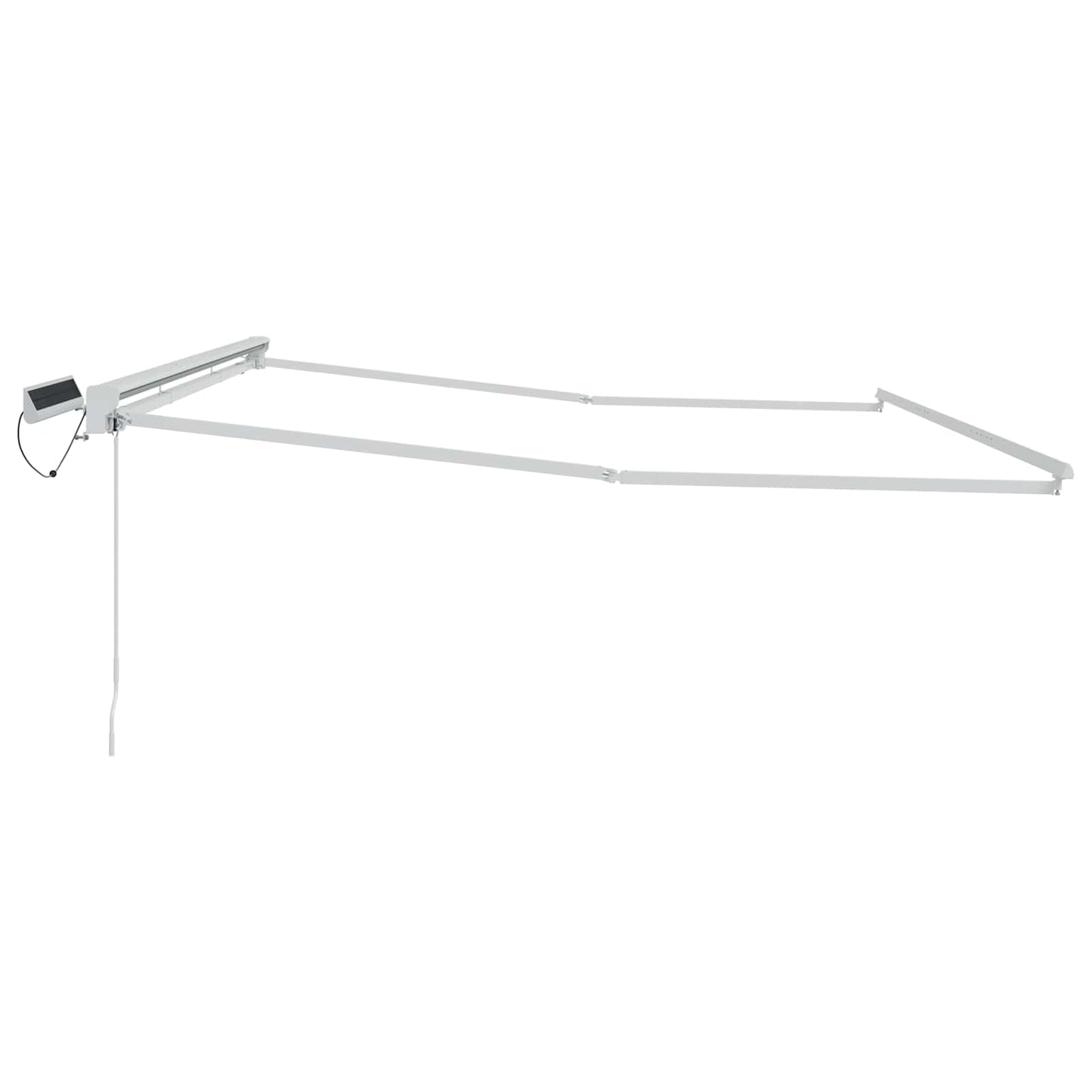 Electric Retractable Awning Frame White 4.5 x 3.5 m Steel