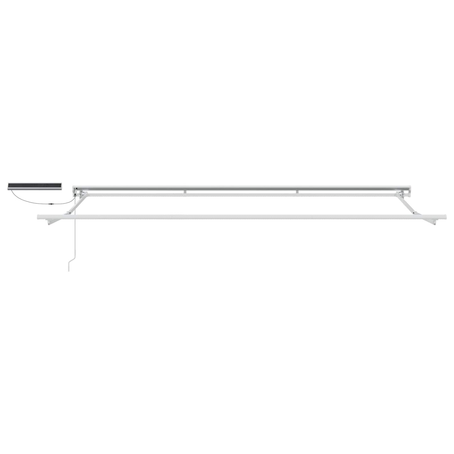 Electric Retractable Awning Frame White 5 x 3.5 m Steel