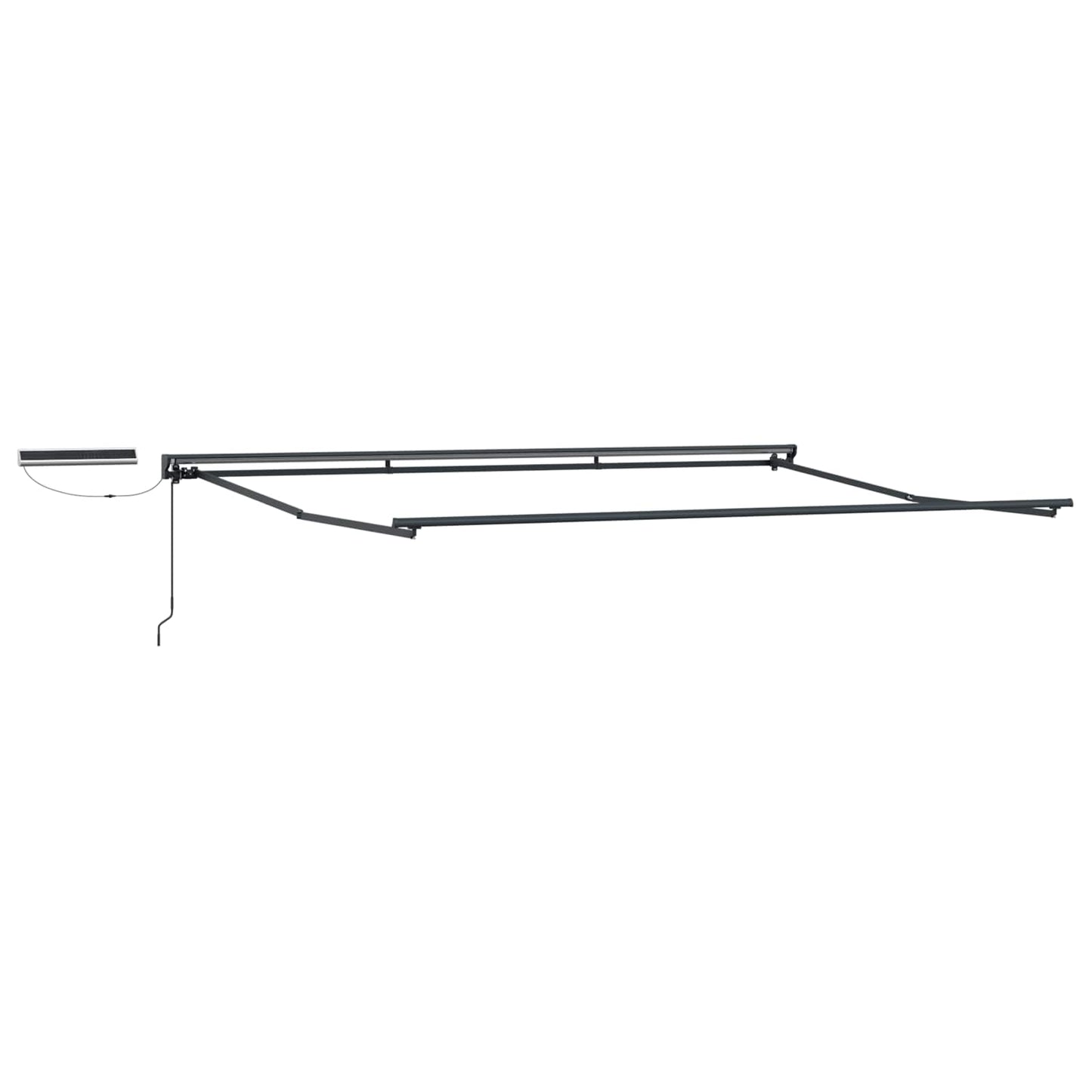 Electric Retractable Awning Frame Anthracite 4 x 2 m Steel