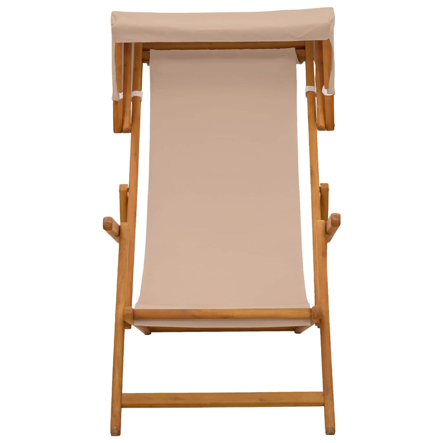 Deck Chair 3 Position Solid Eucalyptus Wood Taupe
