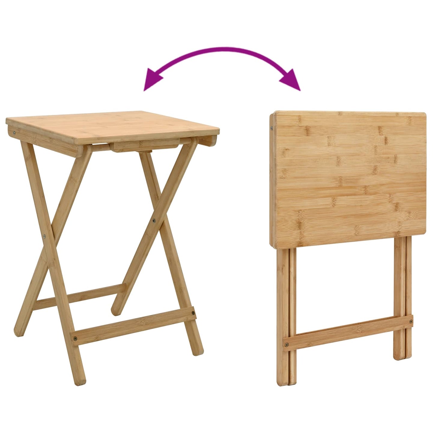 Kitchen Table Folding Manual Natural 40 x 30 x 53.5 cm Bamboo