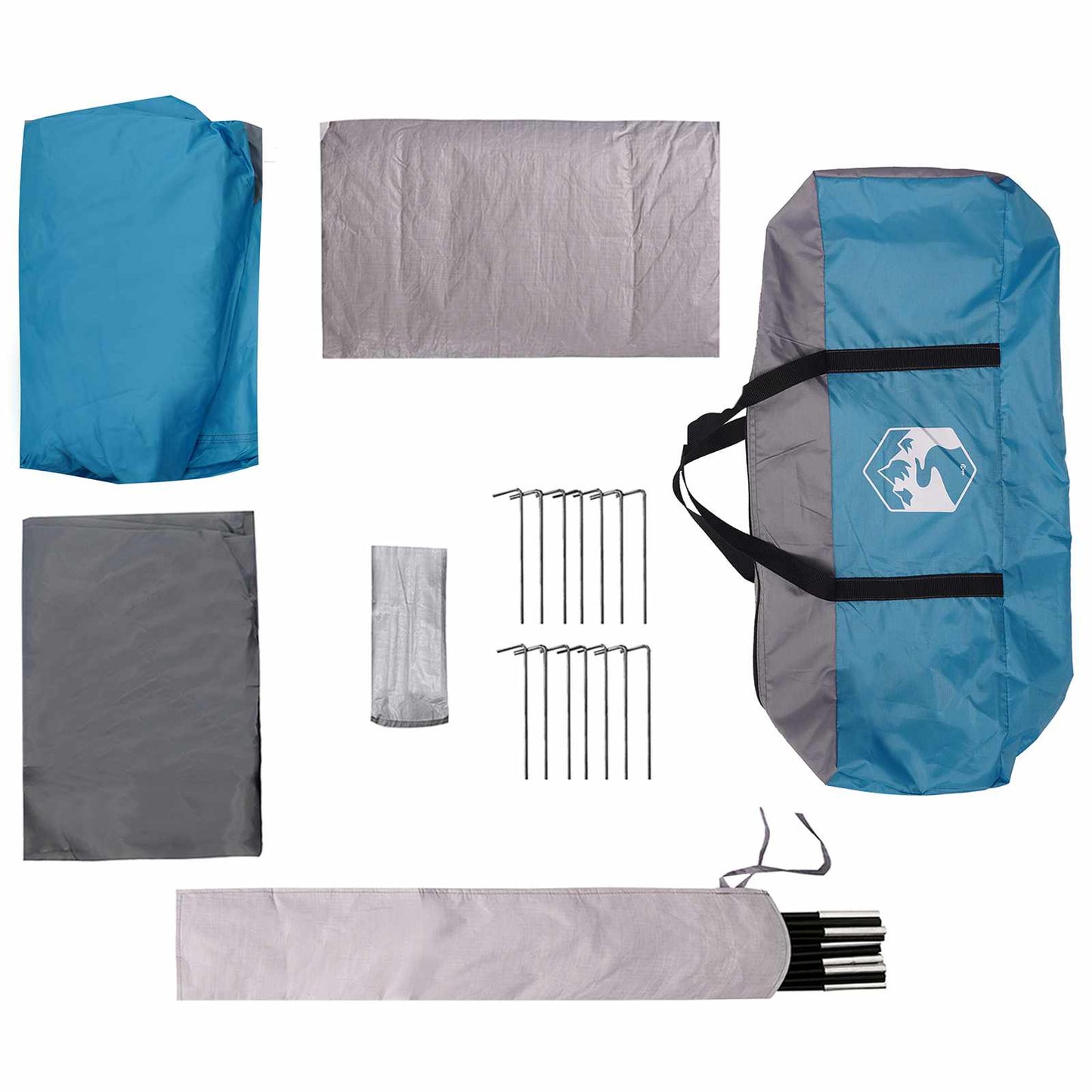 Family Tent 8-Person Blue Polyester