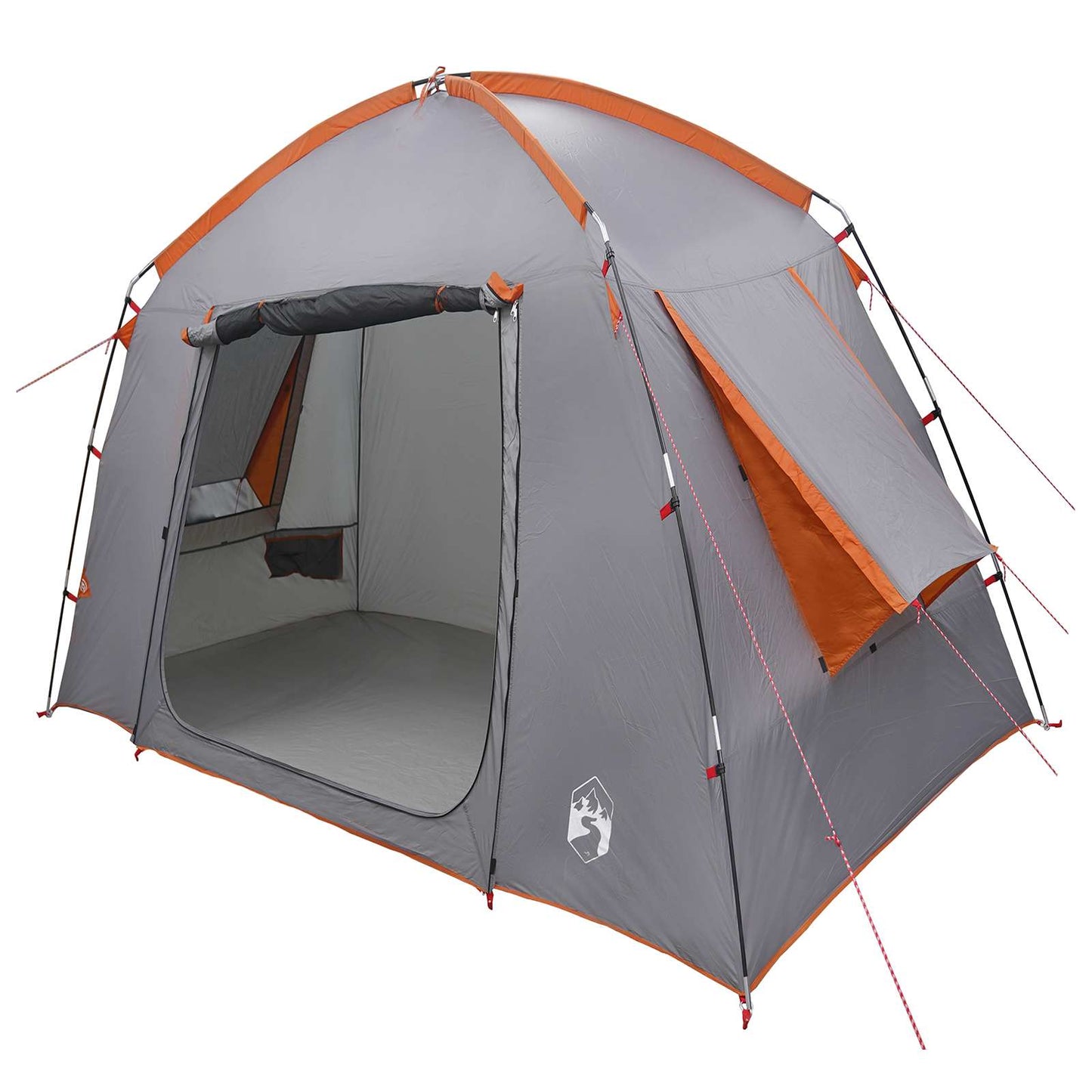 Cabin Tent Grey and Orange 210 x 210 x 138 cm Polyester