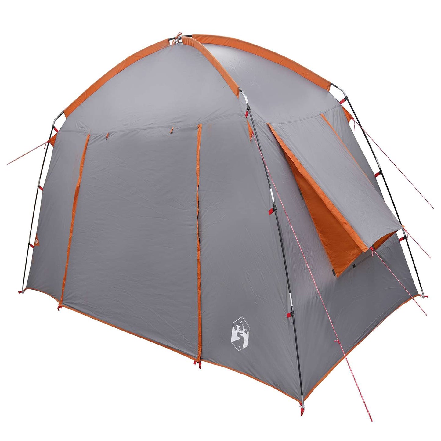 Cabin Tent Grey and Orange 210 x 210 x 138 cm Polyester