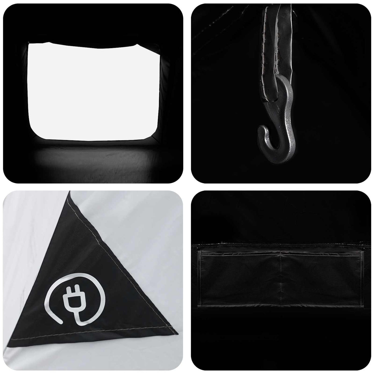 Cabin Tent White Blackout 400 x 210 x 180 cm Polyester