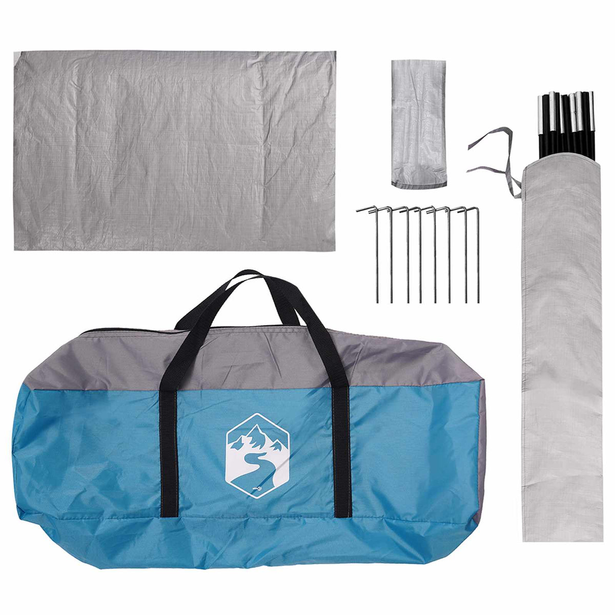 Camping Tent with Rainfly Water-resistant 3-Person Blue