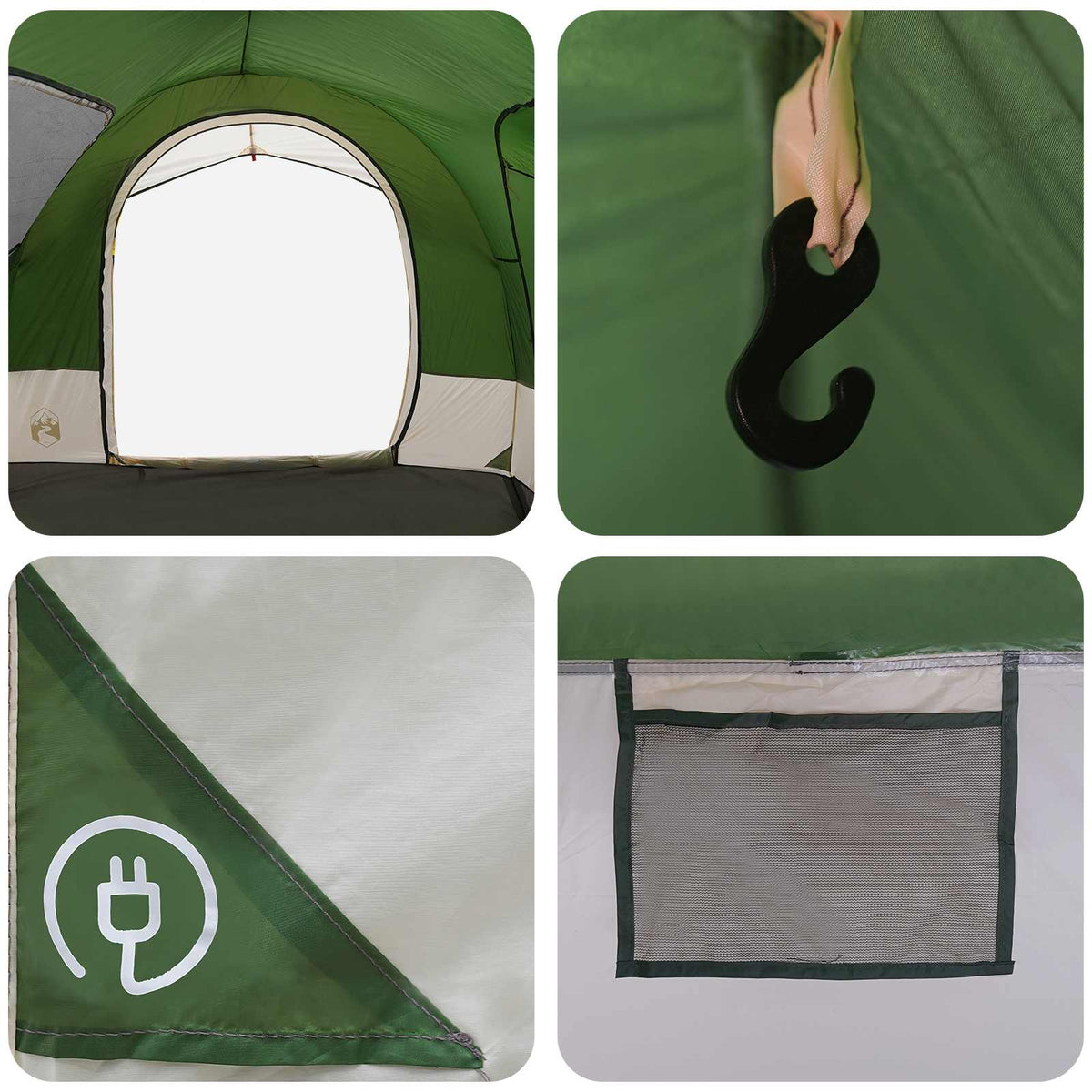 Tailgate Tent with Rainfly Water-resistant 4-Person Green