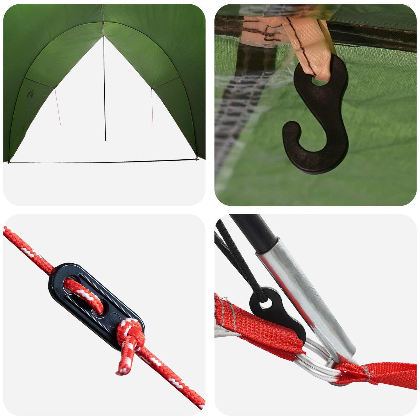 Tailgate Awning Water-resistant 405 x 280 x 220 cm Green