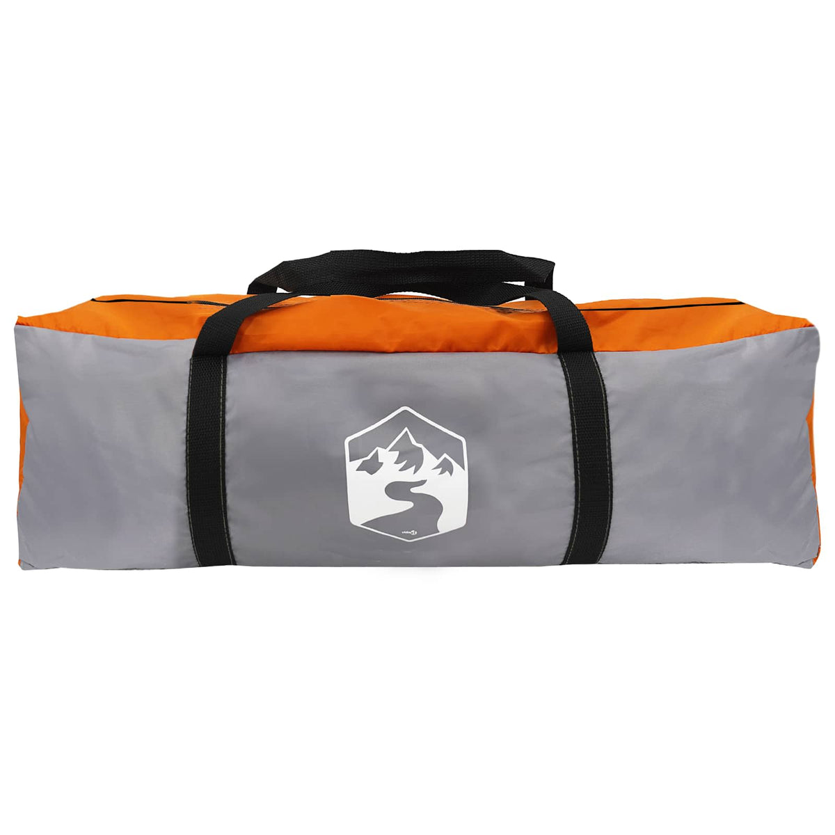 Cabin Tent 6-Person Grey and Orange Polyester and Steel