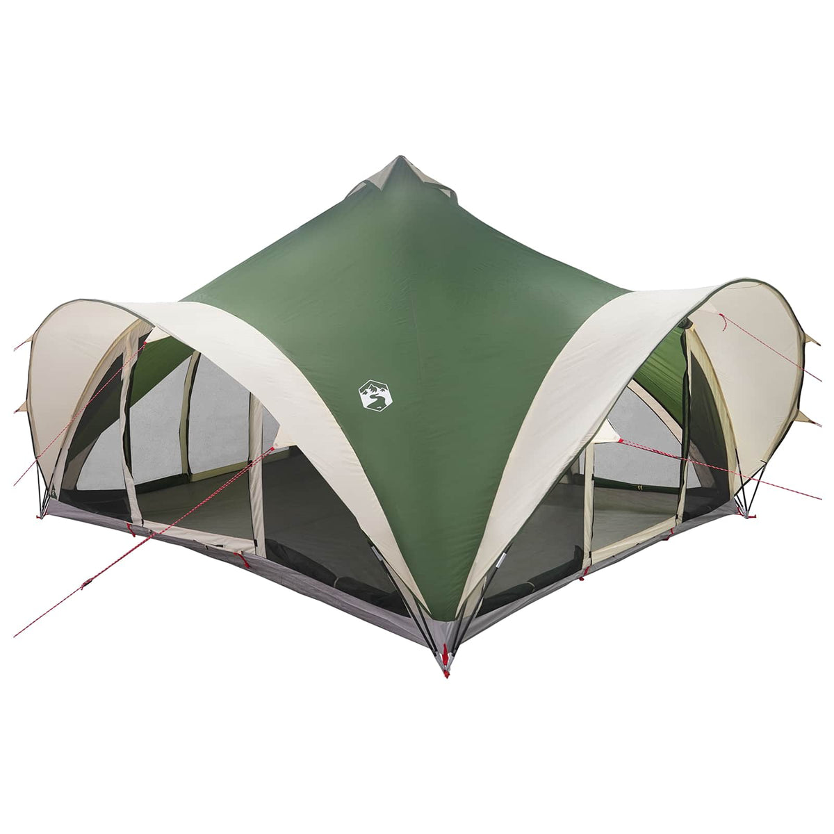 Tipi Tent 18.0-Person Green Polyester and Steel