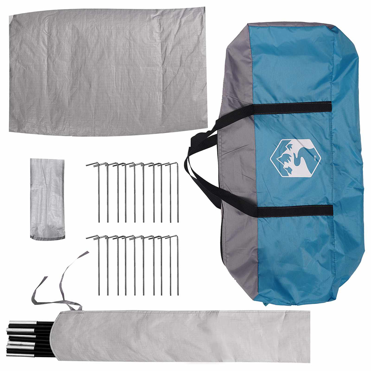 Tipi Tent 18.0-Person Blue Polyester and Steel