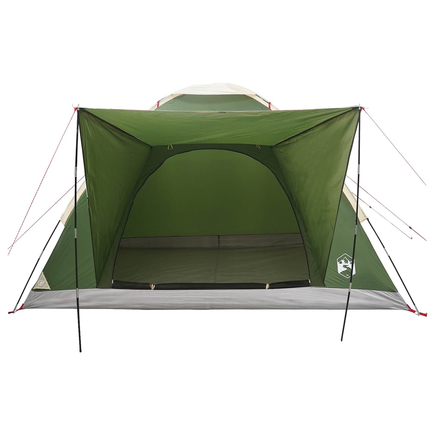 Camping Tent 4-Person Green Polyester and Steel