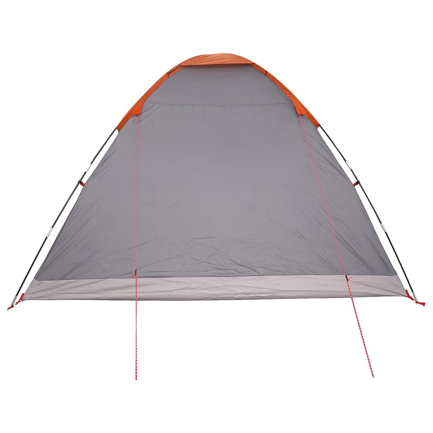 Camping Tent 6-Person Grey and Orange Polyester and Steel