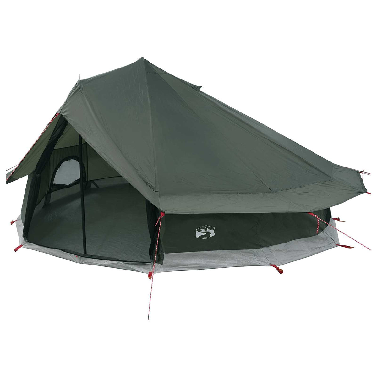 Tipi Tent 20-Person Army Green Polyester and Steel