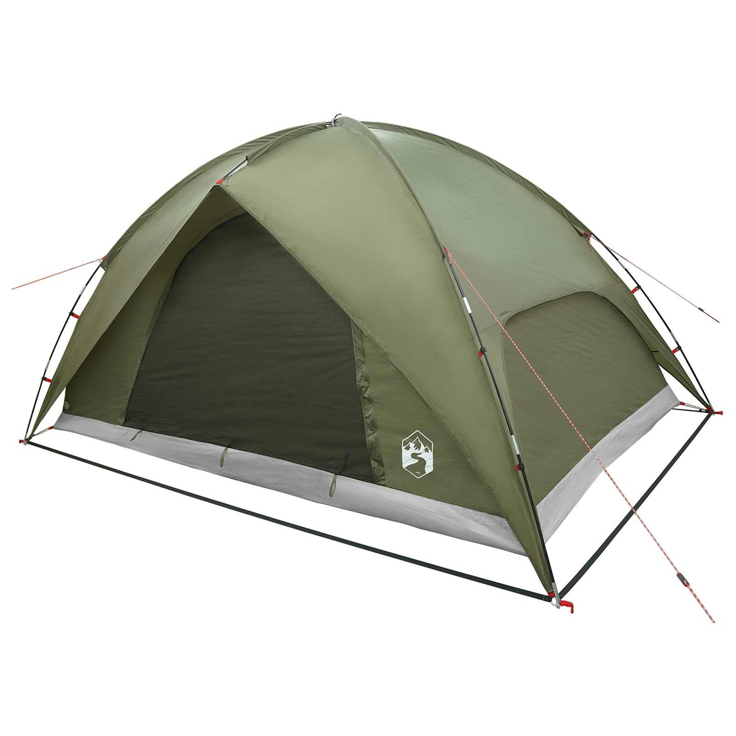 Camping Tent with Rainfly Water-resistant 4-Person Olive Green