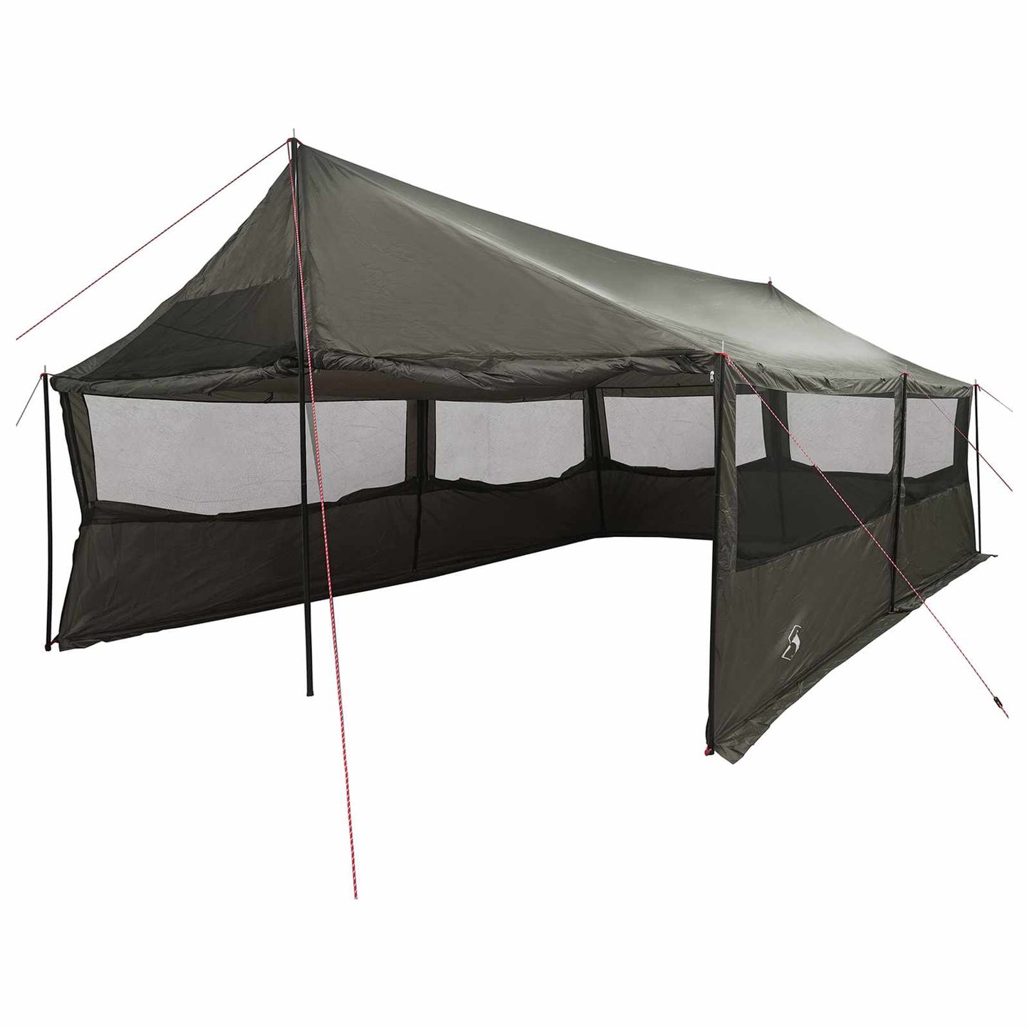 Family Tent Brown grey 600 x 400 x 268 cm Polyester and Steel