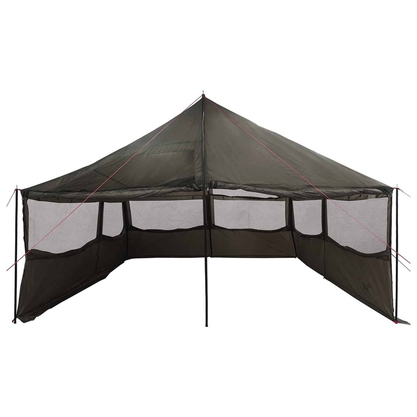 Family Tent Brown grey 600 x 400 x 268 cm Polyester and Steel