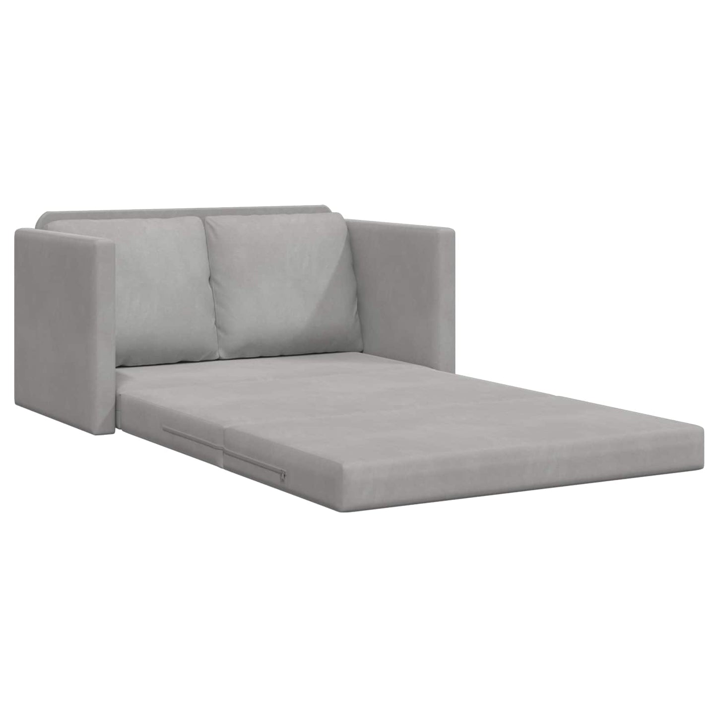 Folding Sofa Bed Light Grey 122 x 70 x 60 cm Velvet