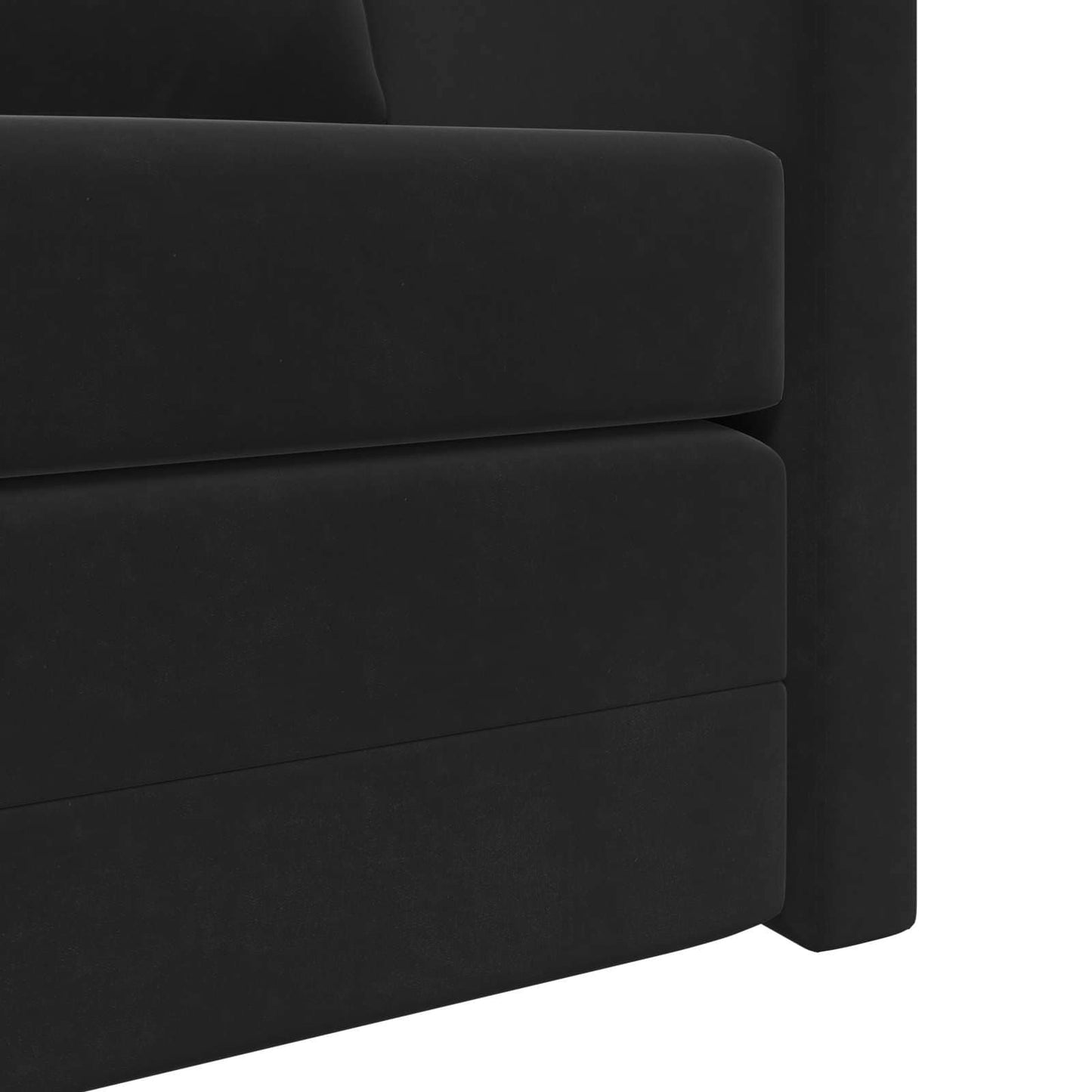Folding Sofa Bed Black 122 x 70 x 60 cm Velvet