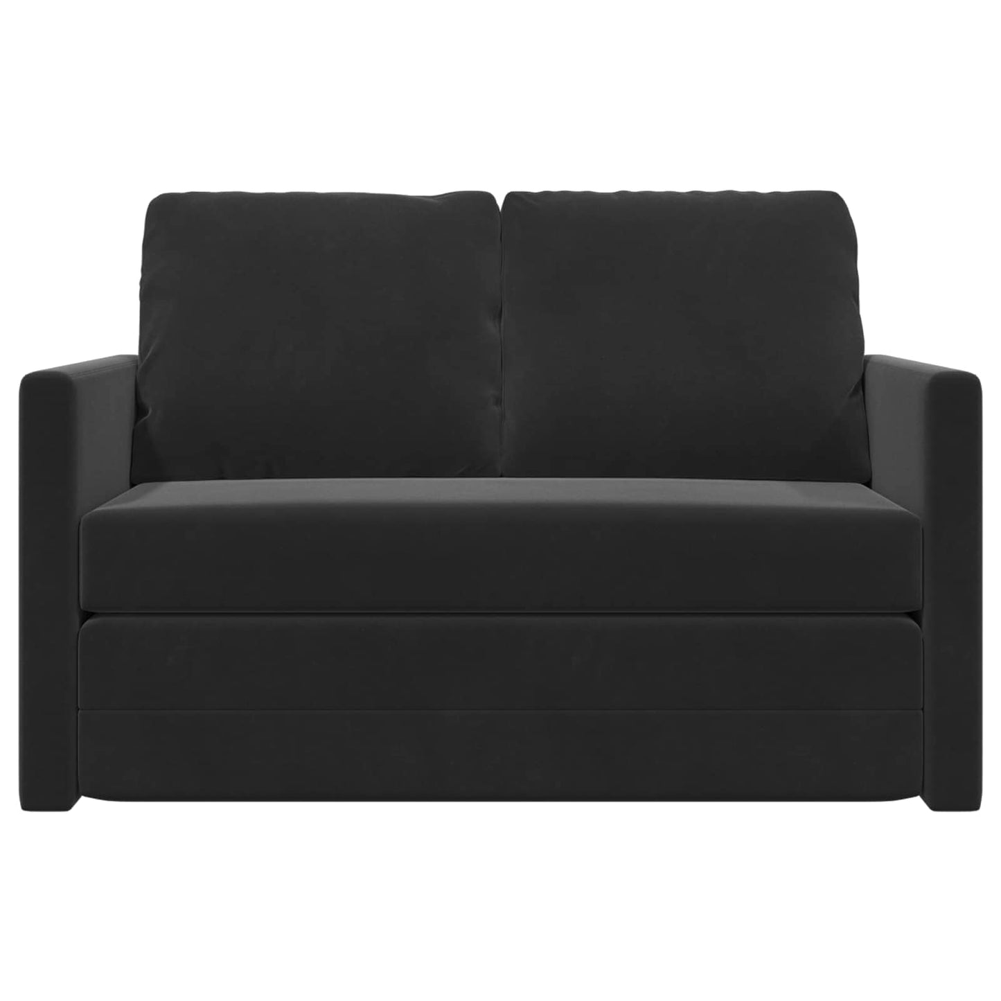 Folding Sofa Bed Black 122 x 70 x 60 cm Velvet