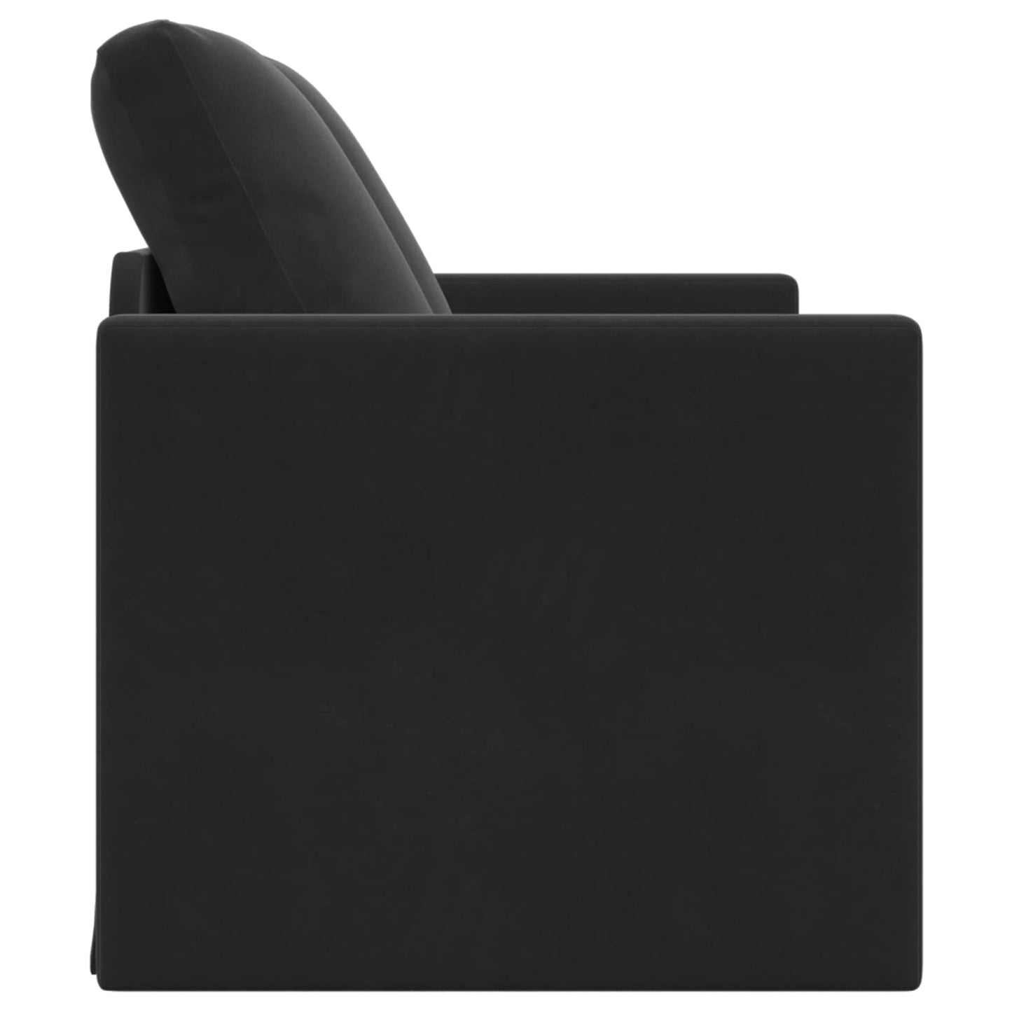 Folding Sofa Bed Black 122 x 70 x 60 cm Velvet