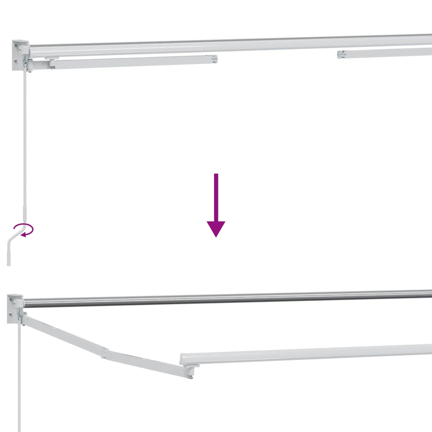 Retractable Awning Burgundy 3 x 2 m