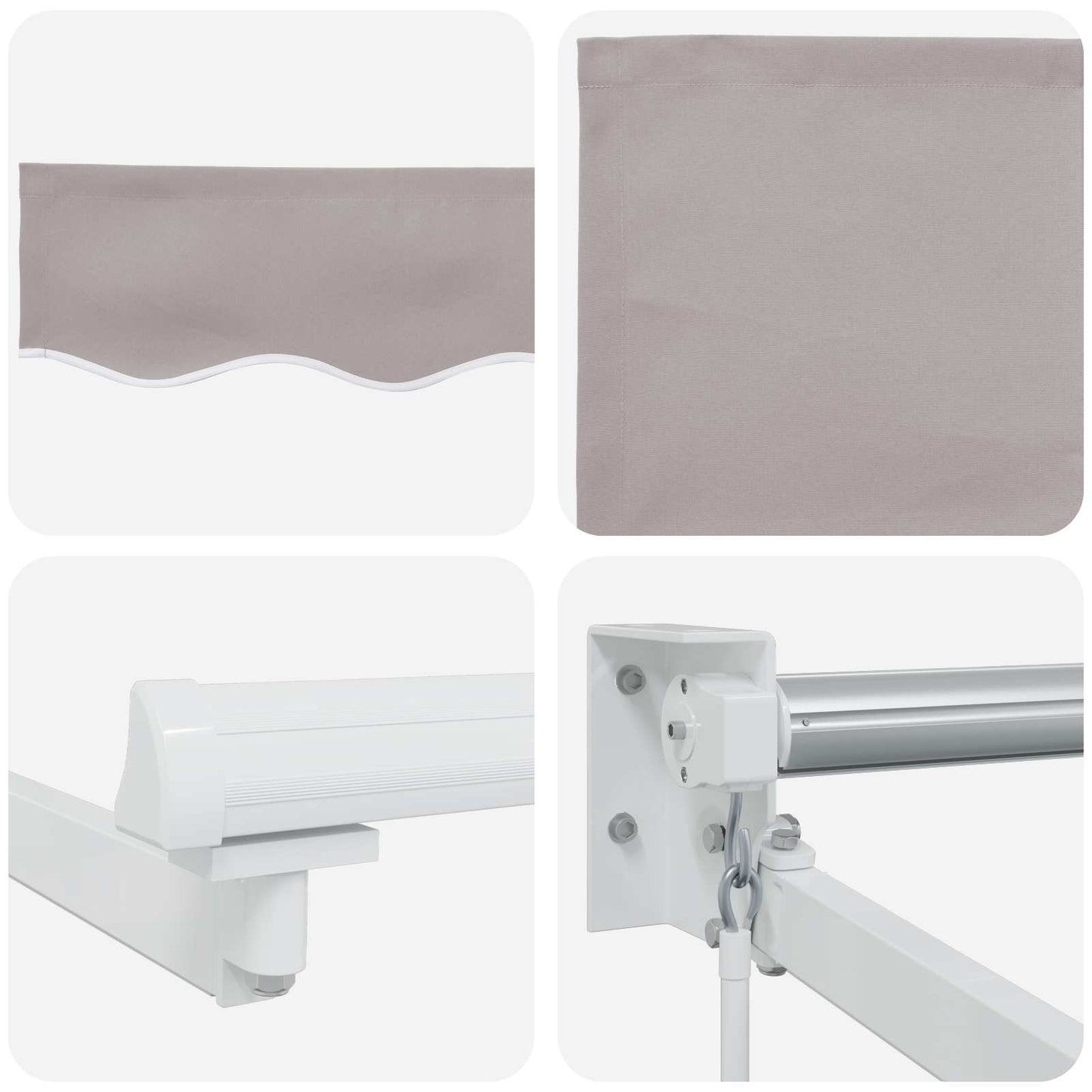 Manual Retractable Awning with LEDs 3 x 2.5 m