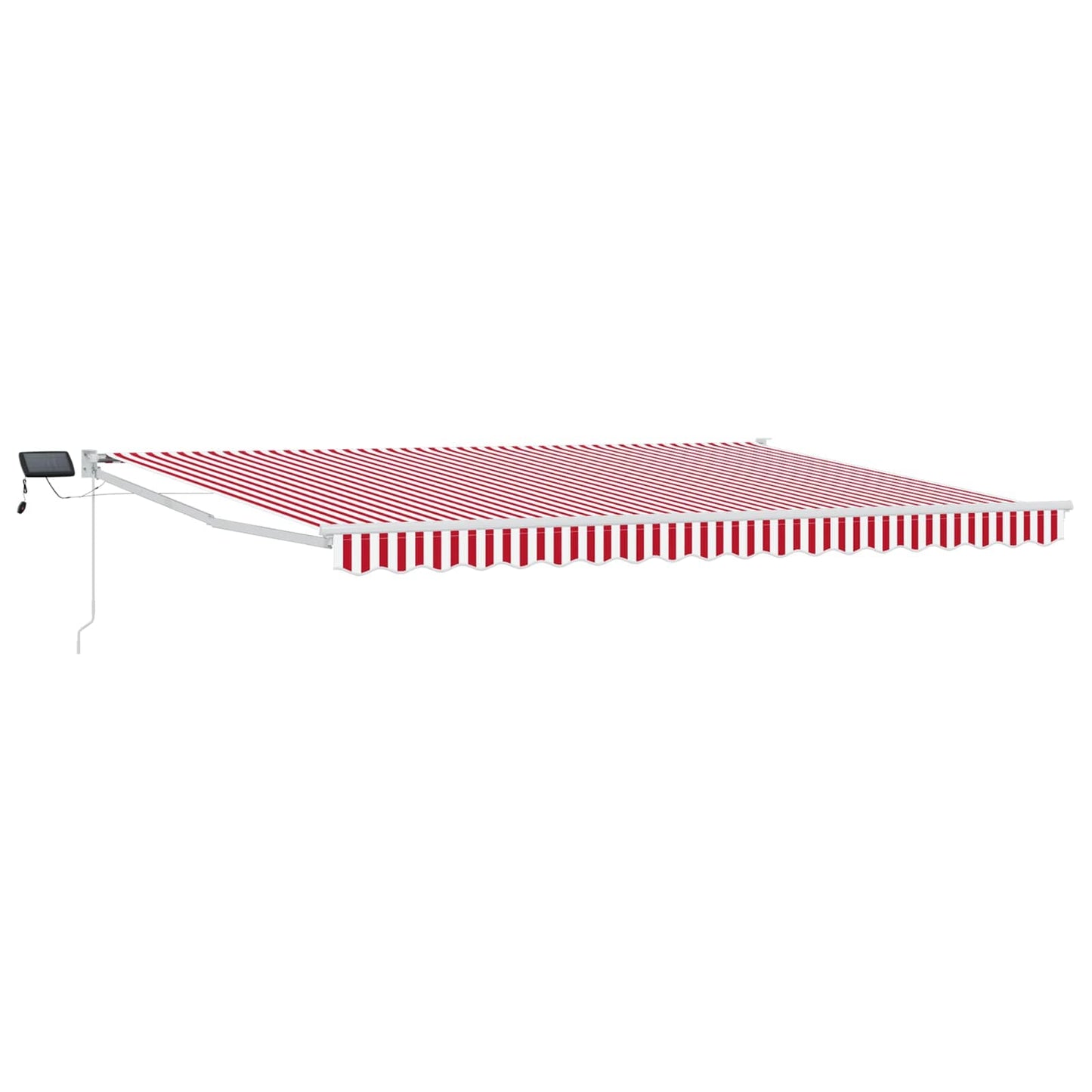 Manual Retractable Awning with LEDs Red and White 5 x 3 m