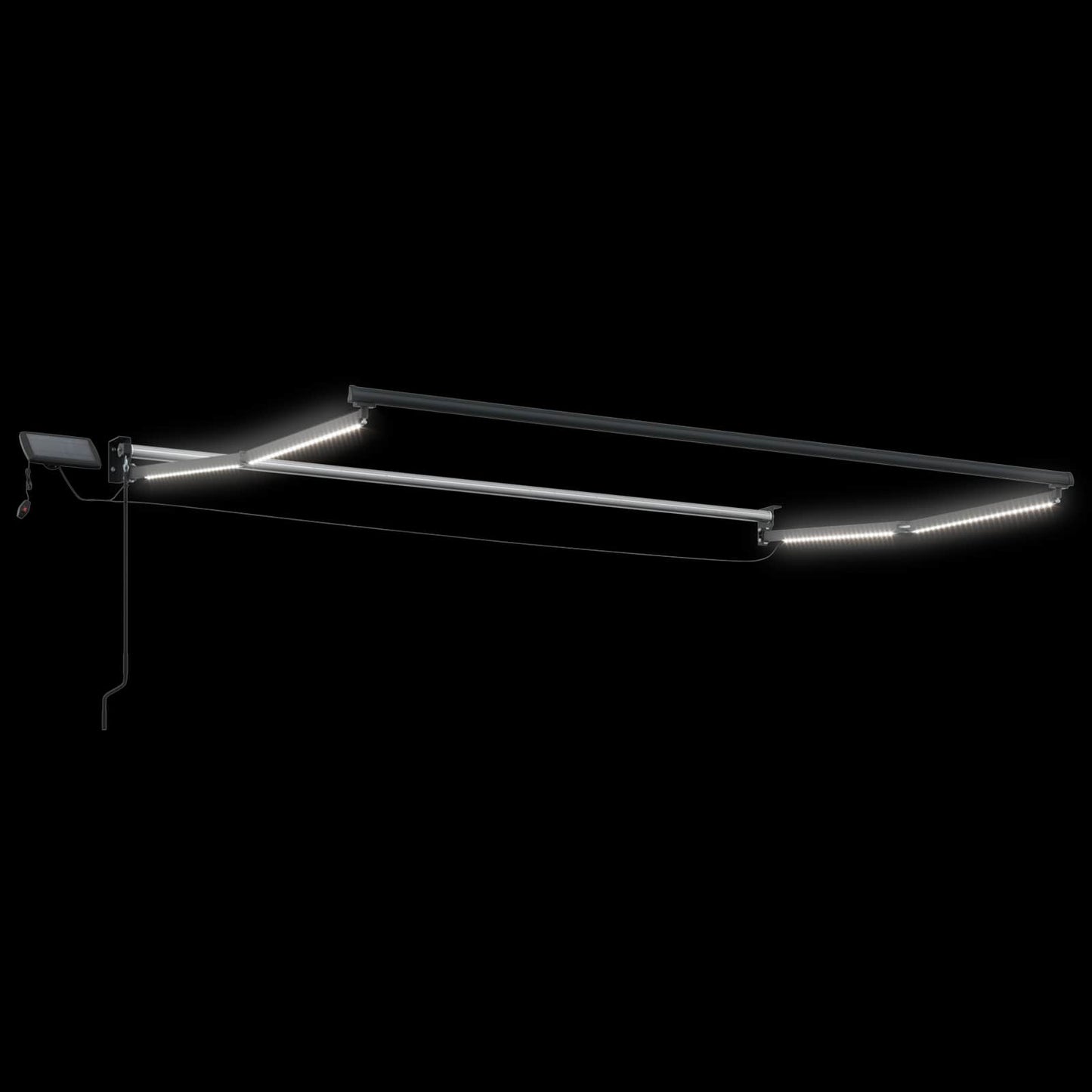 Manual Retractable Awning with LEDs 3 x 2 m