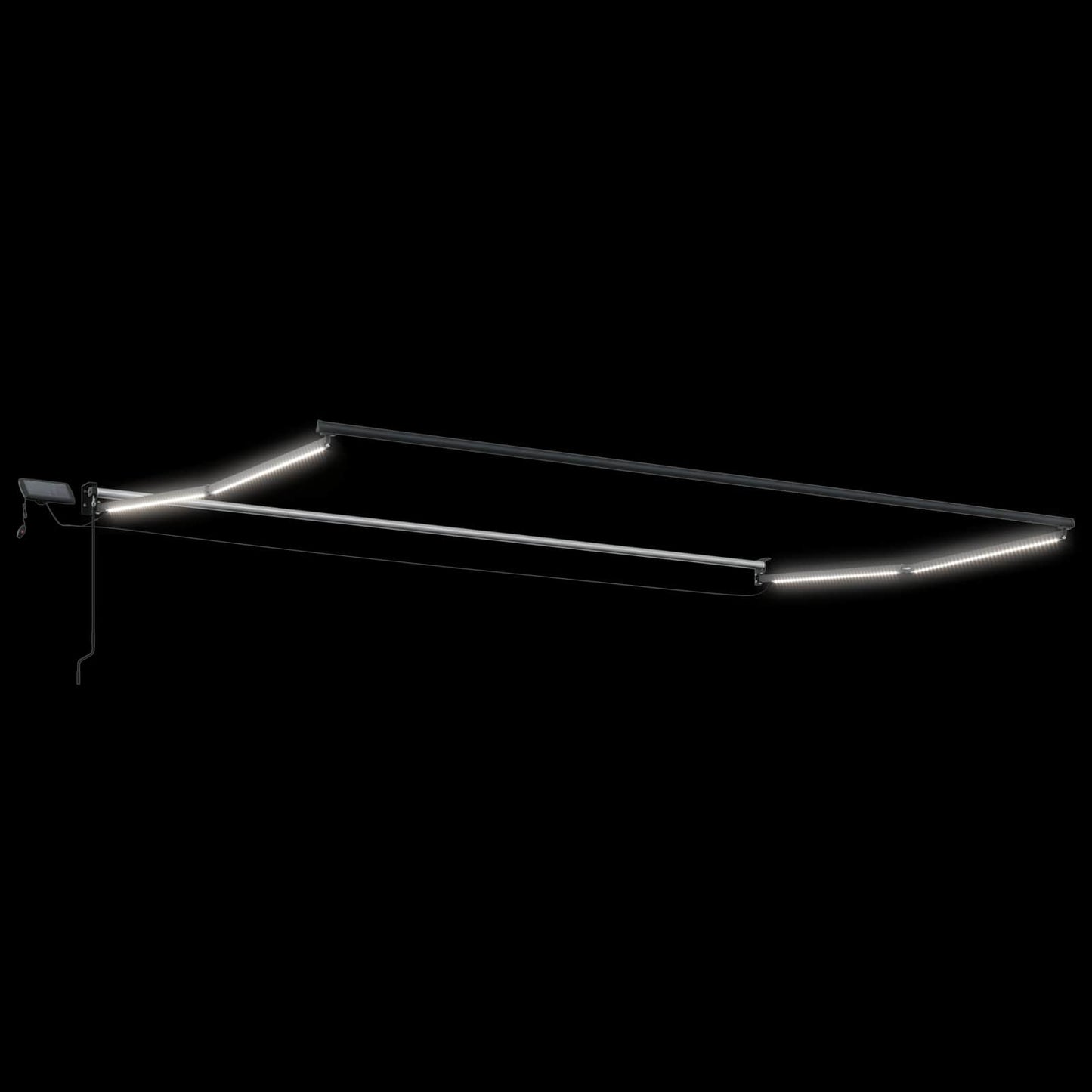 Manual Retractable Awning with LEDs 4.5 x 3 m