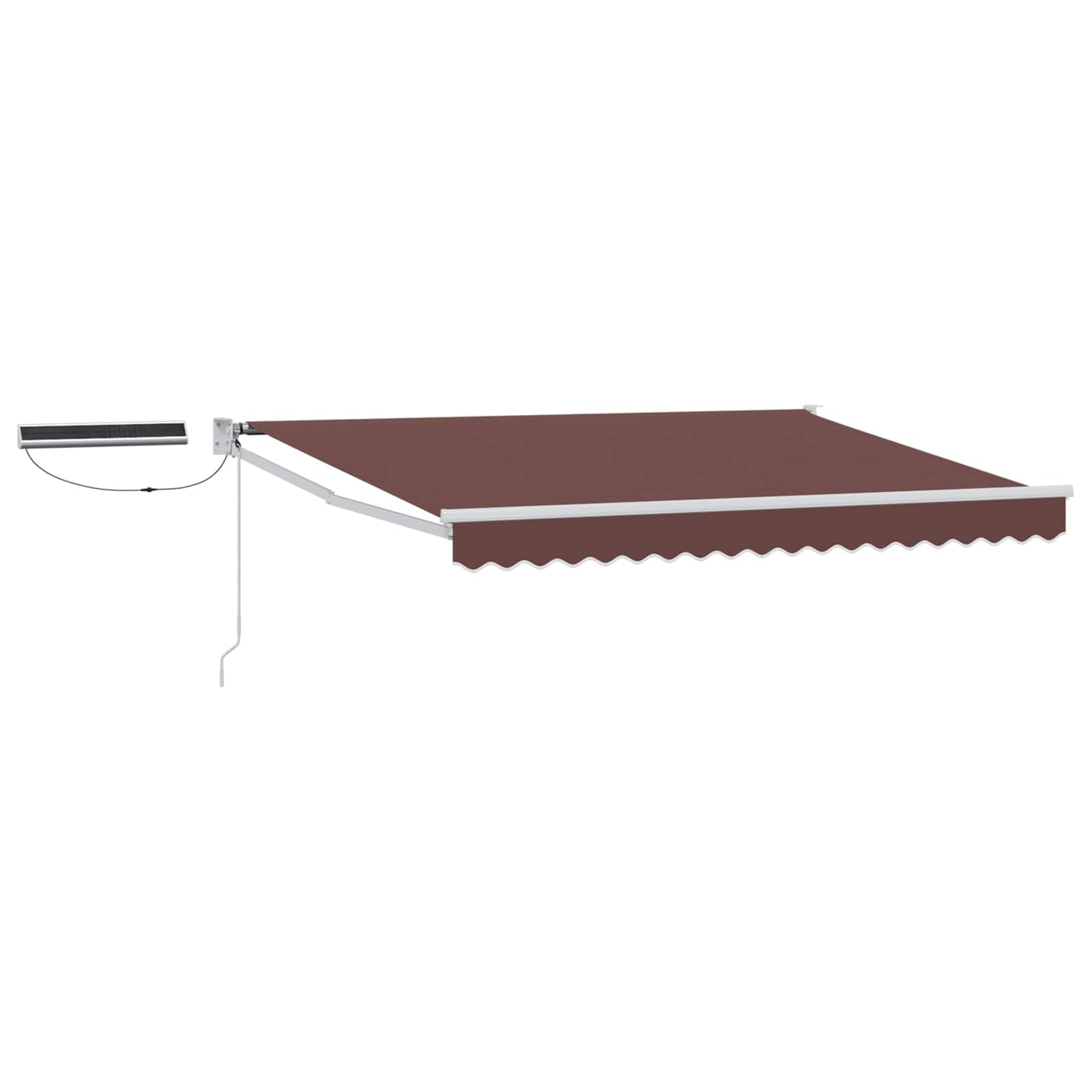 Electric Retractable Awning Brown and White 3 x 2.5 m