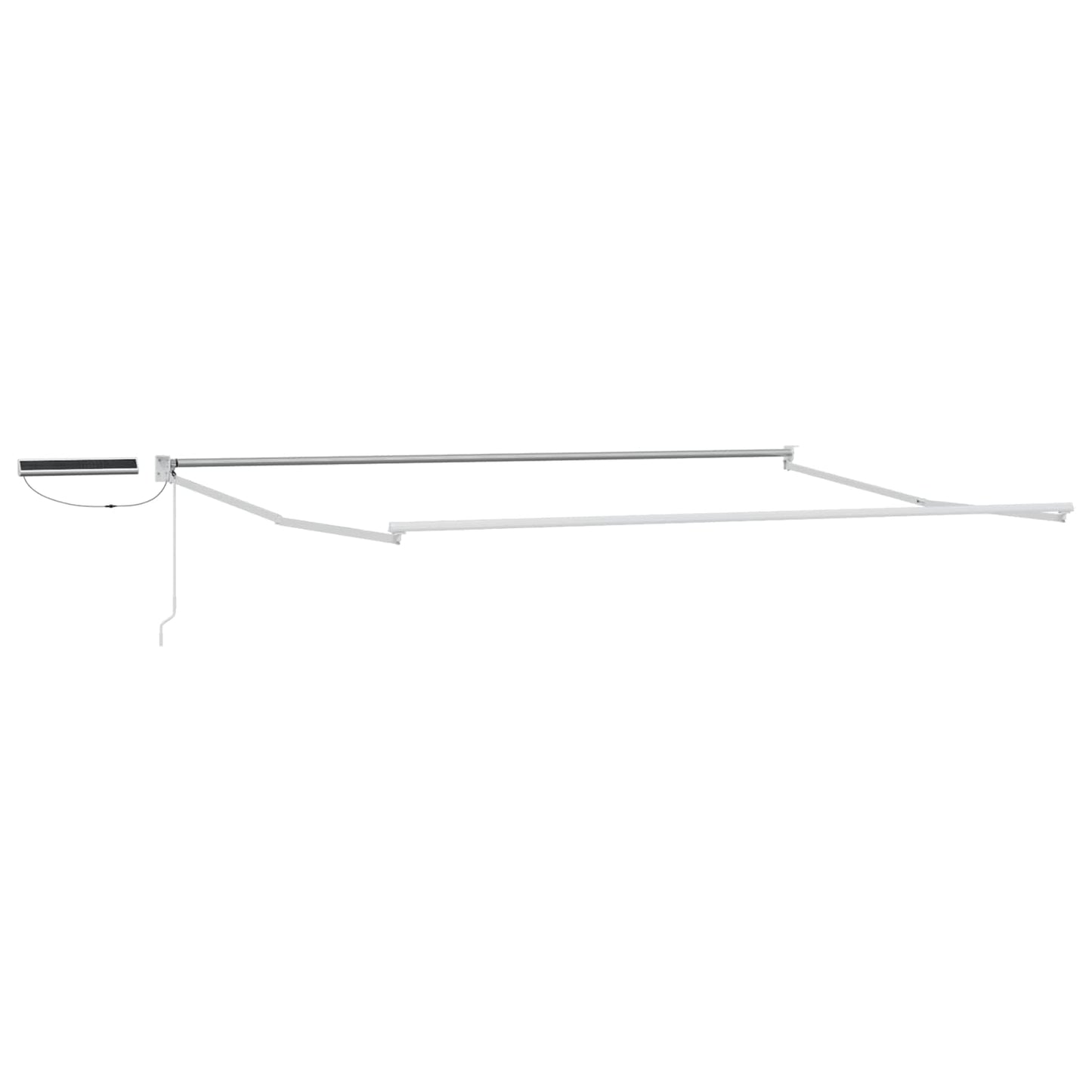 Electric Retractable Awning Brown and White 4.5 x 3 m