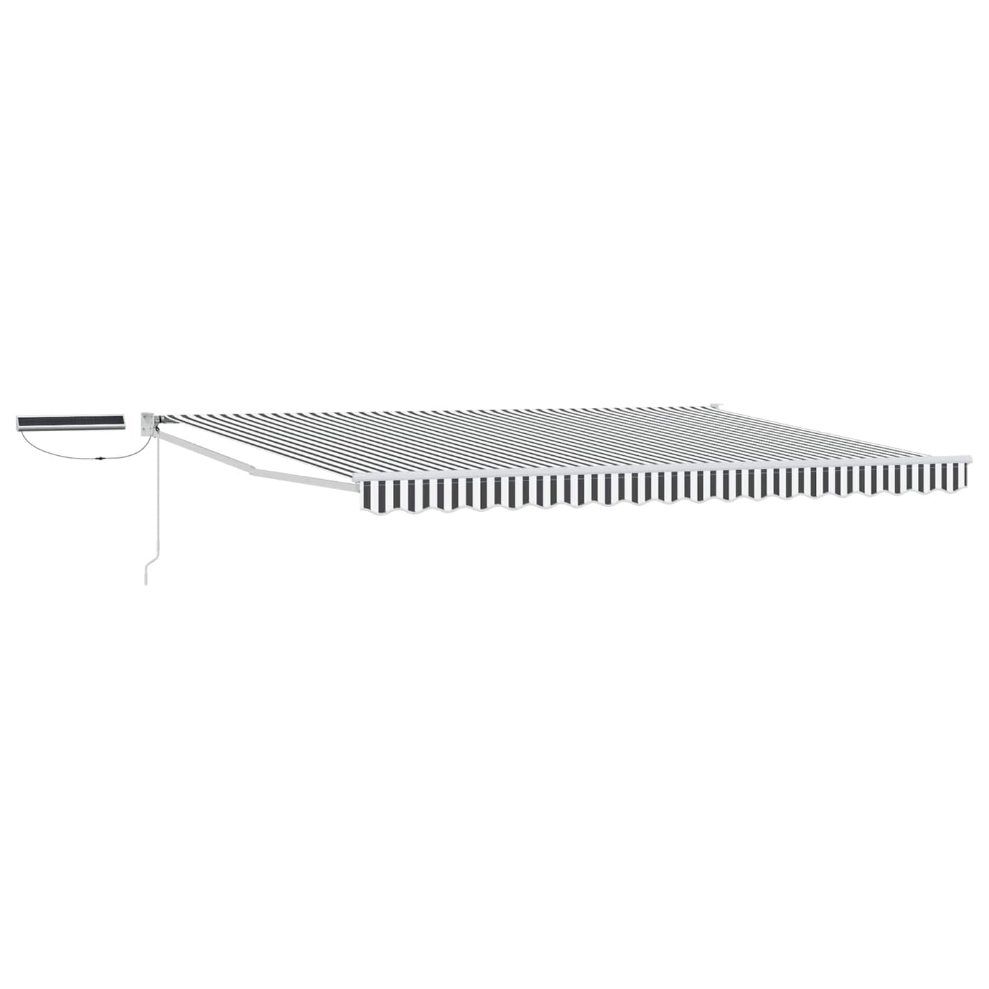 Electric Retractable Awning Anthracite and White 4.5 x 3 m