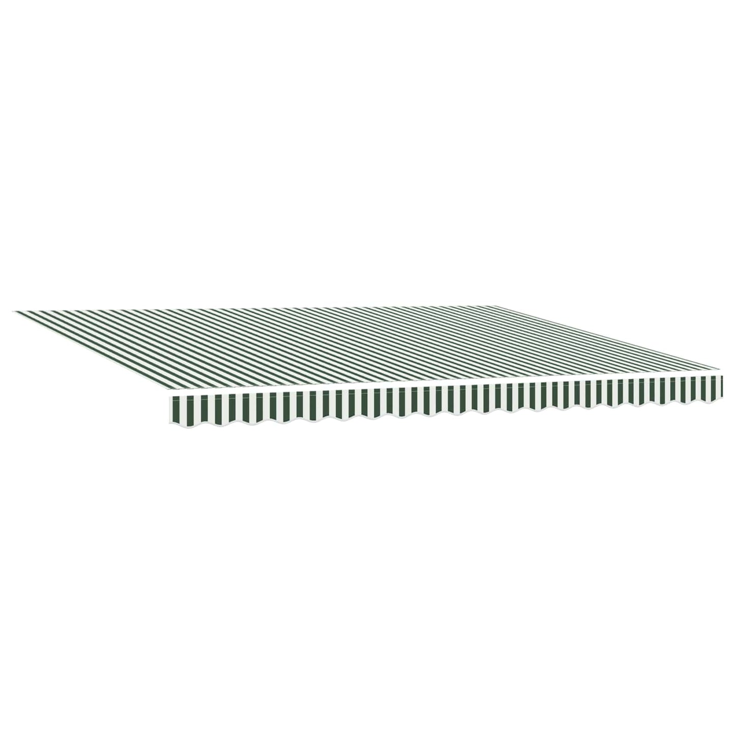 Electric Retractable Awning Green and White 4.5 x 3 m