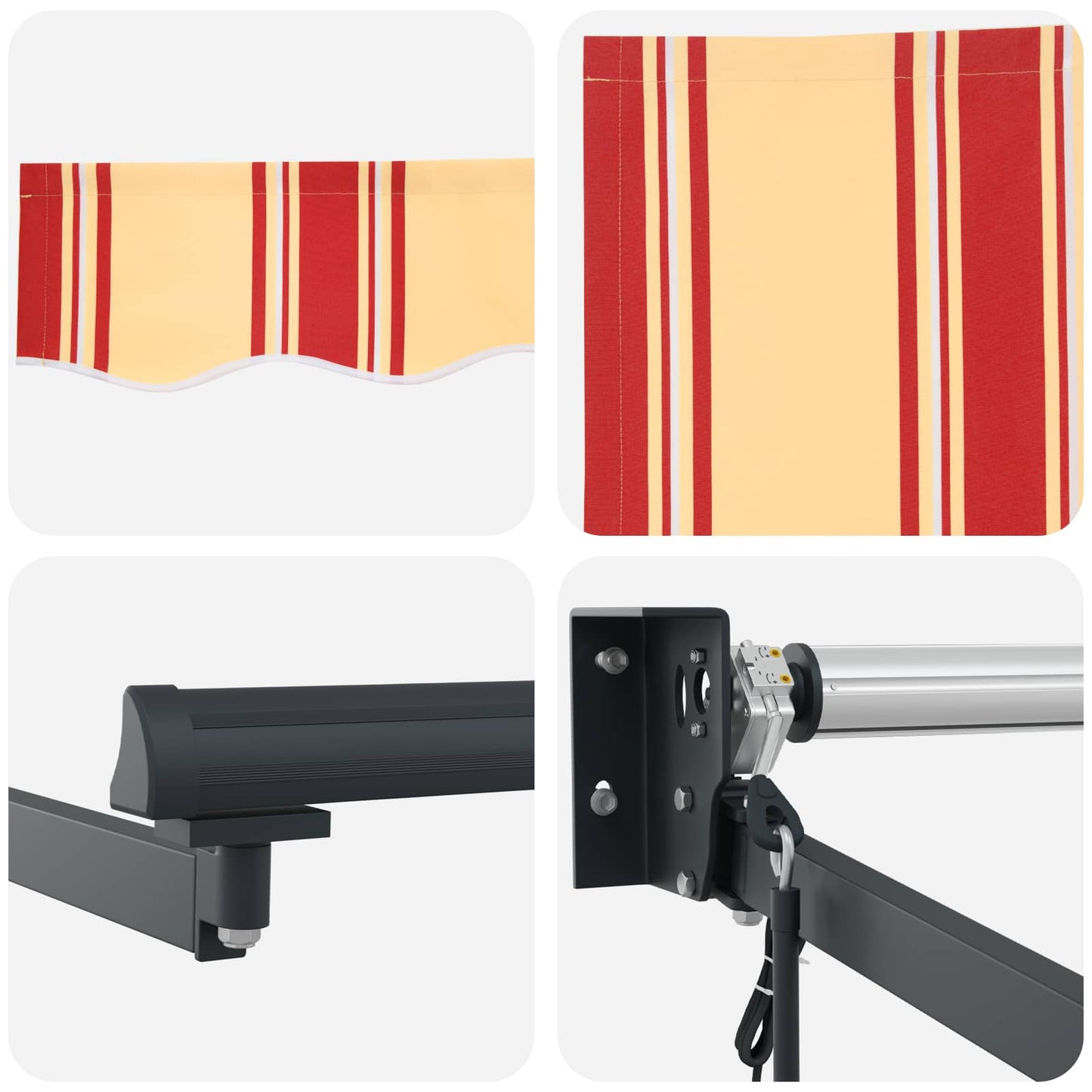 Electric Retractable Awning Multicolour 4 x 2 m